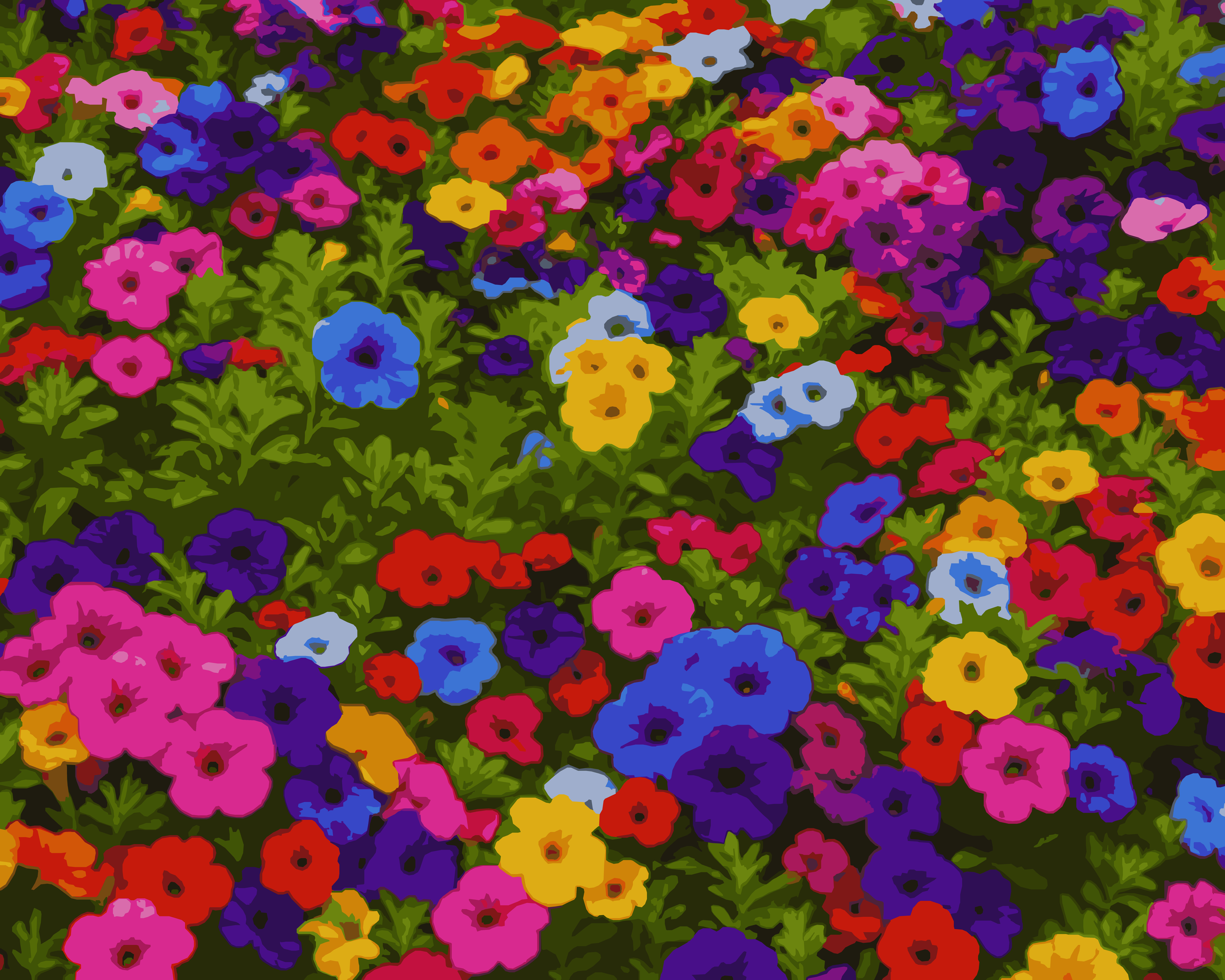 Petunias Galore - Charlevoix Paint by Numbers Kit
