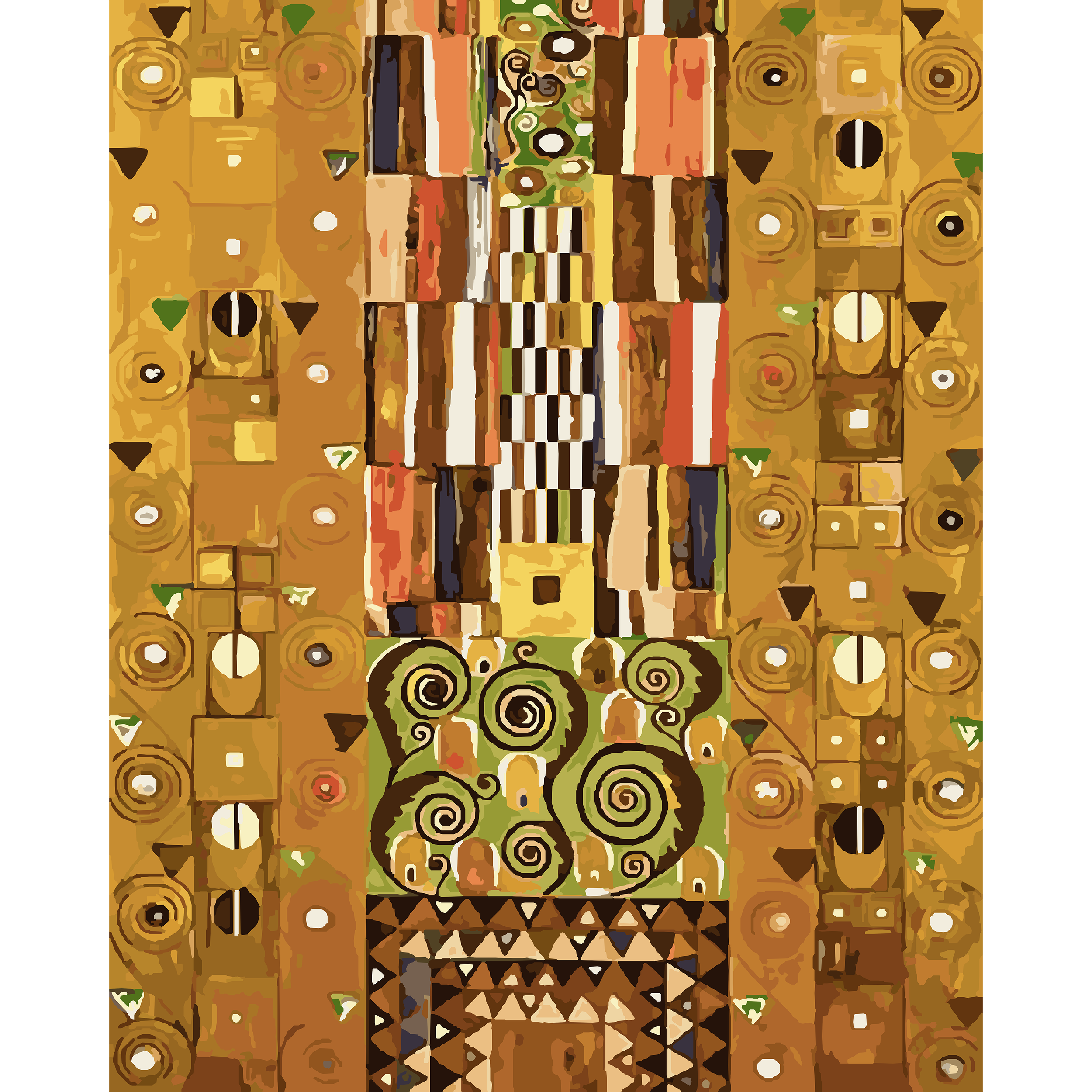 Gustav Klimt's Design for the Stoclet Frieze Knight (1905–1907) Paint-By-Number Kit