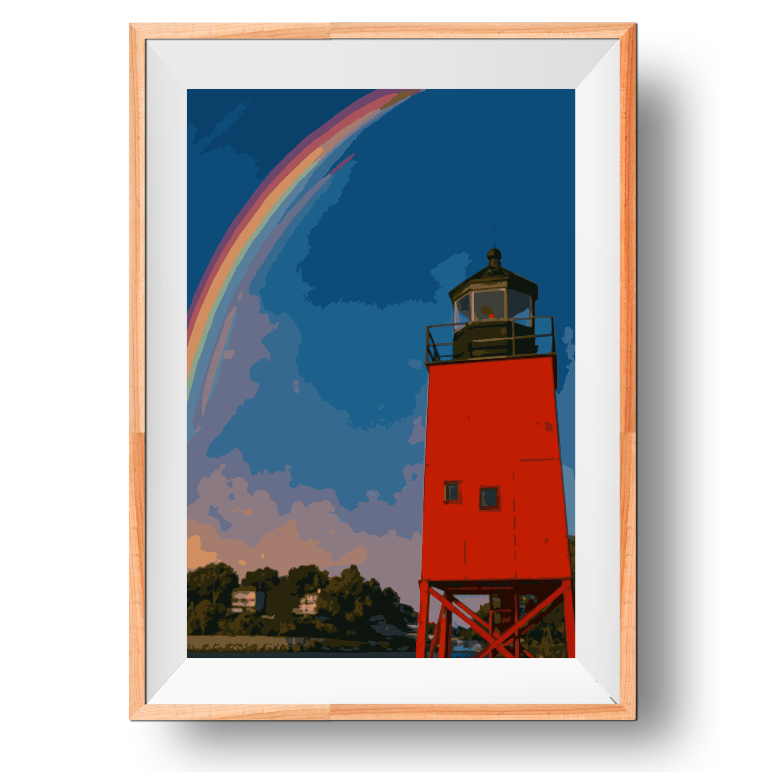 Rainbow Red Framed