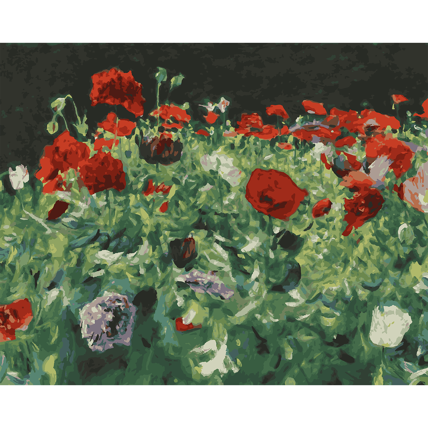 Poppies (1886) - John Singer Sargent Paint-by-Number