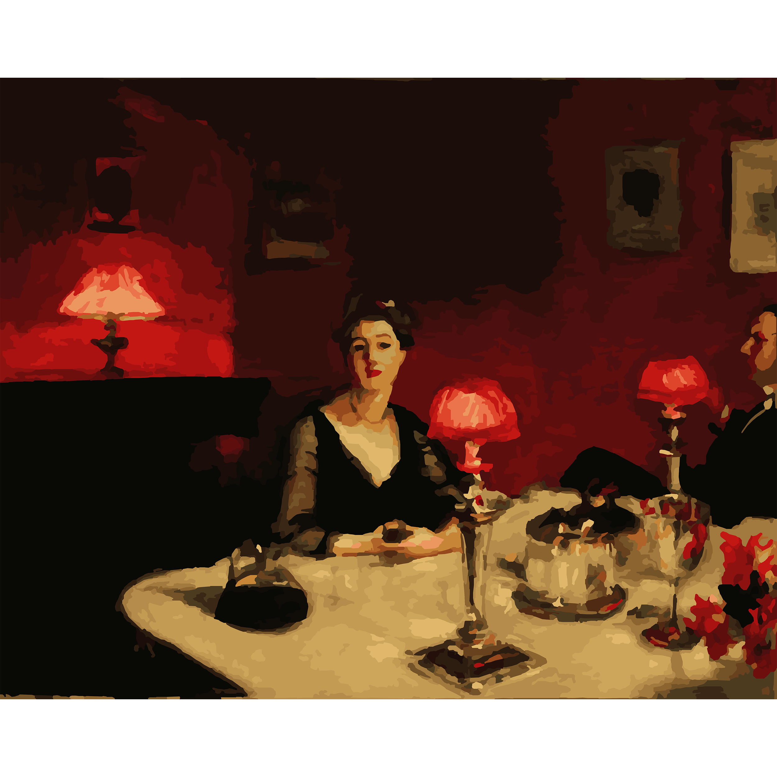John Singer Sargent’s A Dinner Table at Night (1884) Paint-By-Number Kit