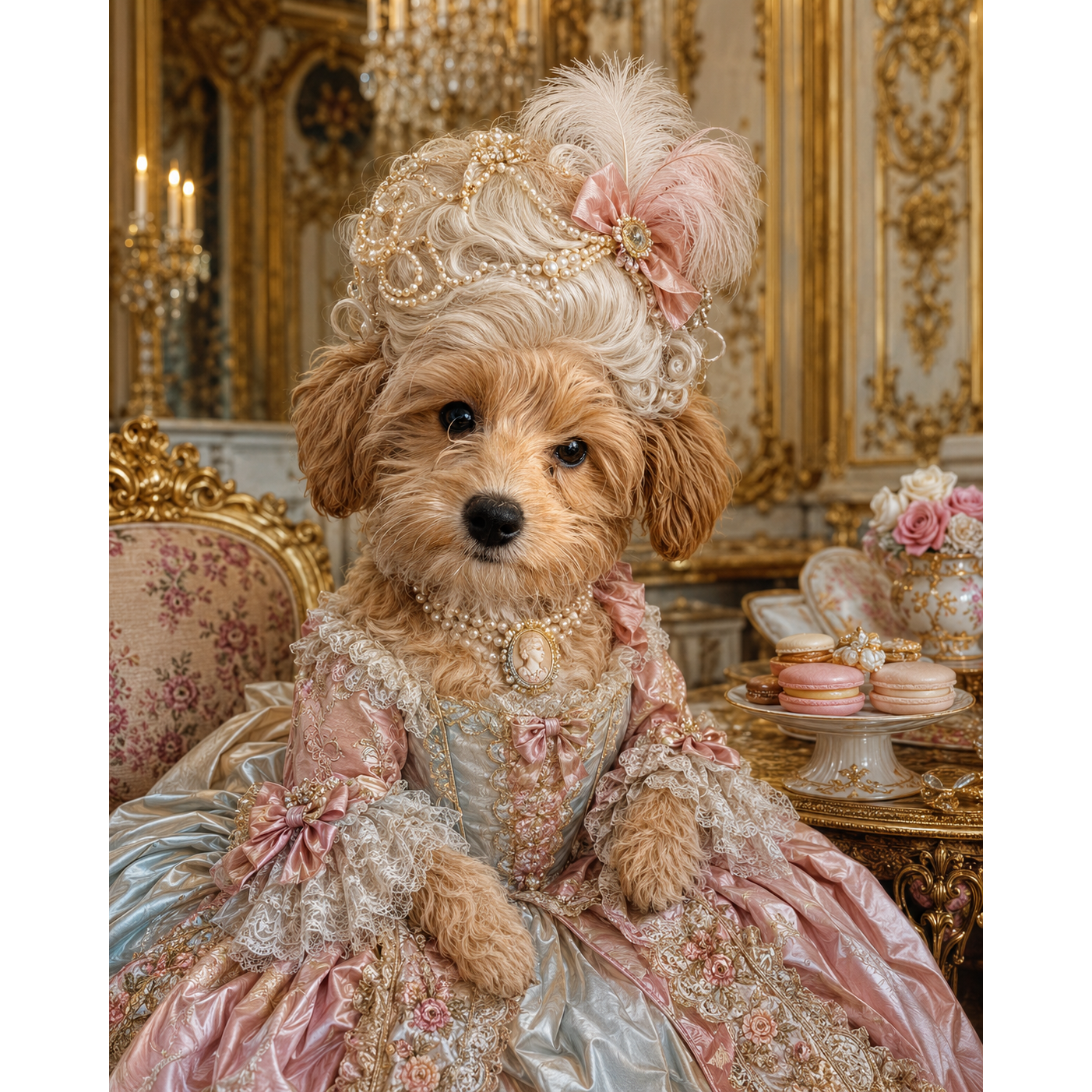 The Versailles Darling: Custom Pet Paint-by-Number Kit