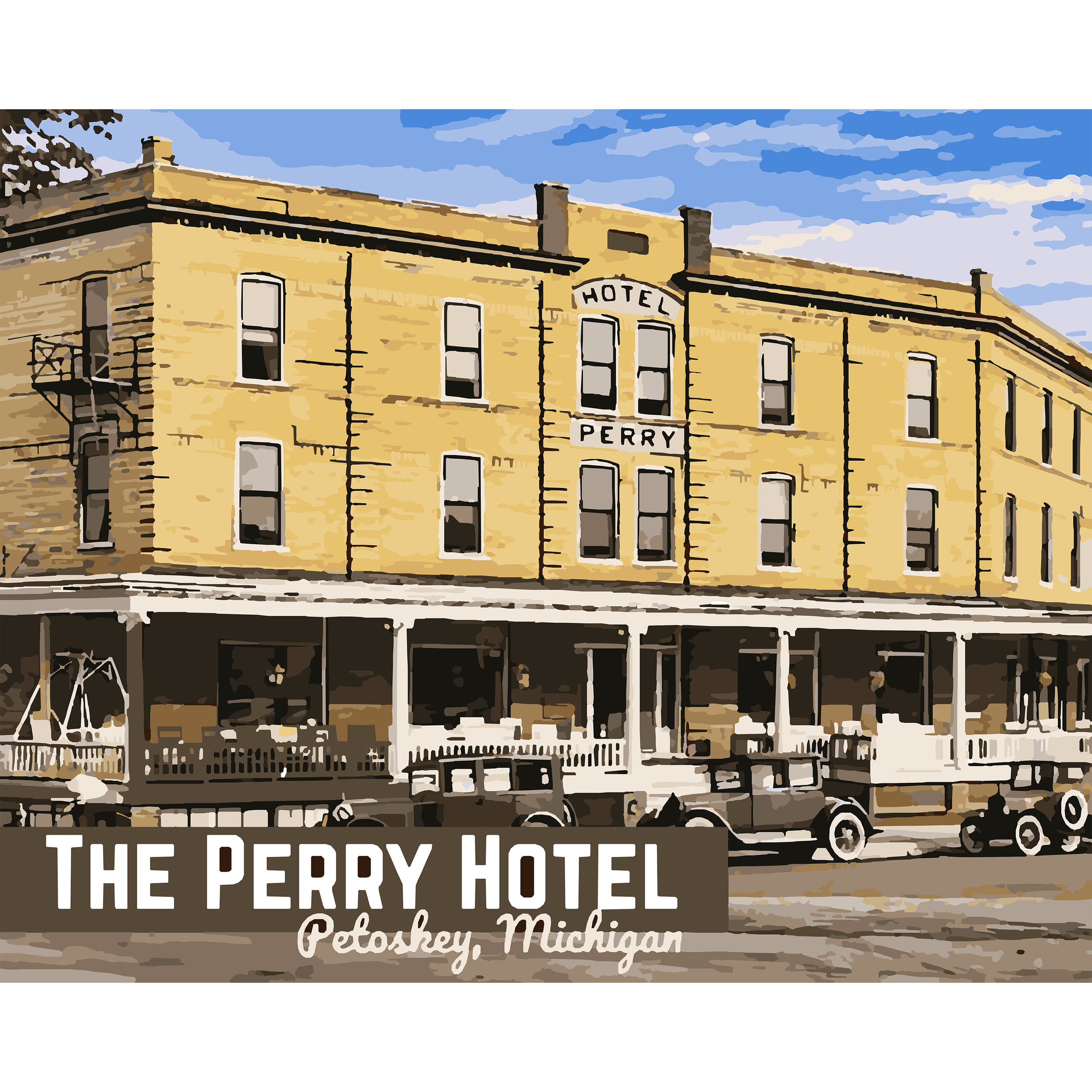 Ernest Hemingway: The Perry Hotel - Petoskey Paint-By-Number Kit