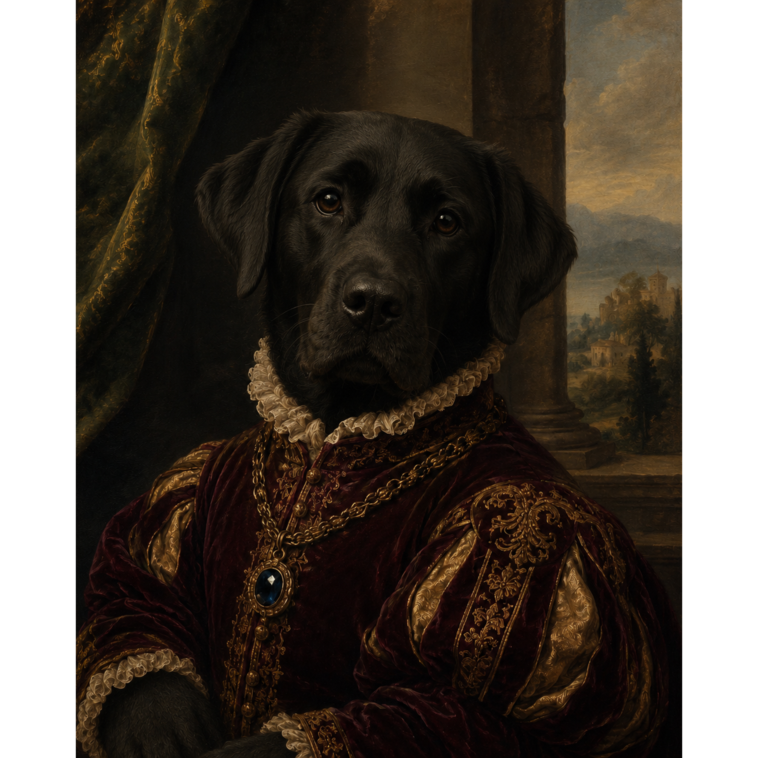 The Renaissance Heir: Custom Pet Paint-by-Number Kit