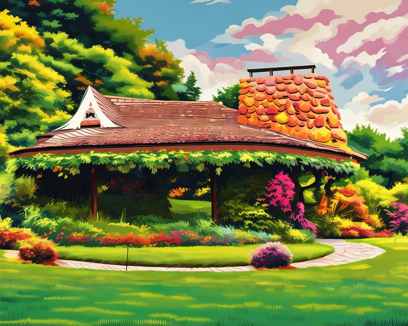 Garden Enchantment - Charlevoix Mushroom House (Paint-By-Number Kit)