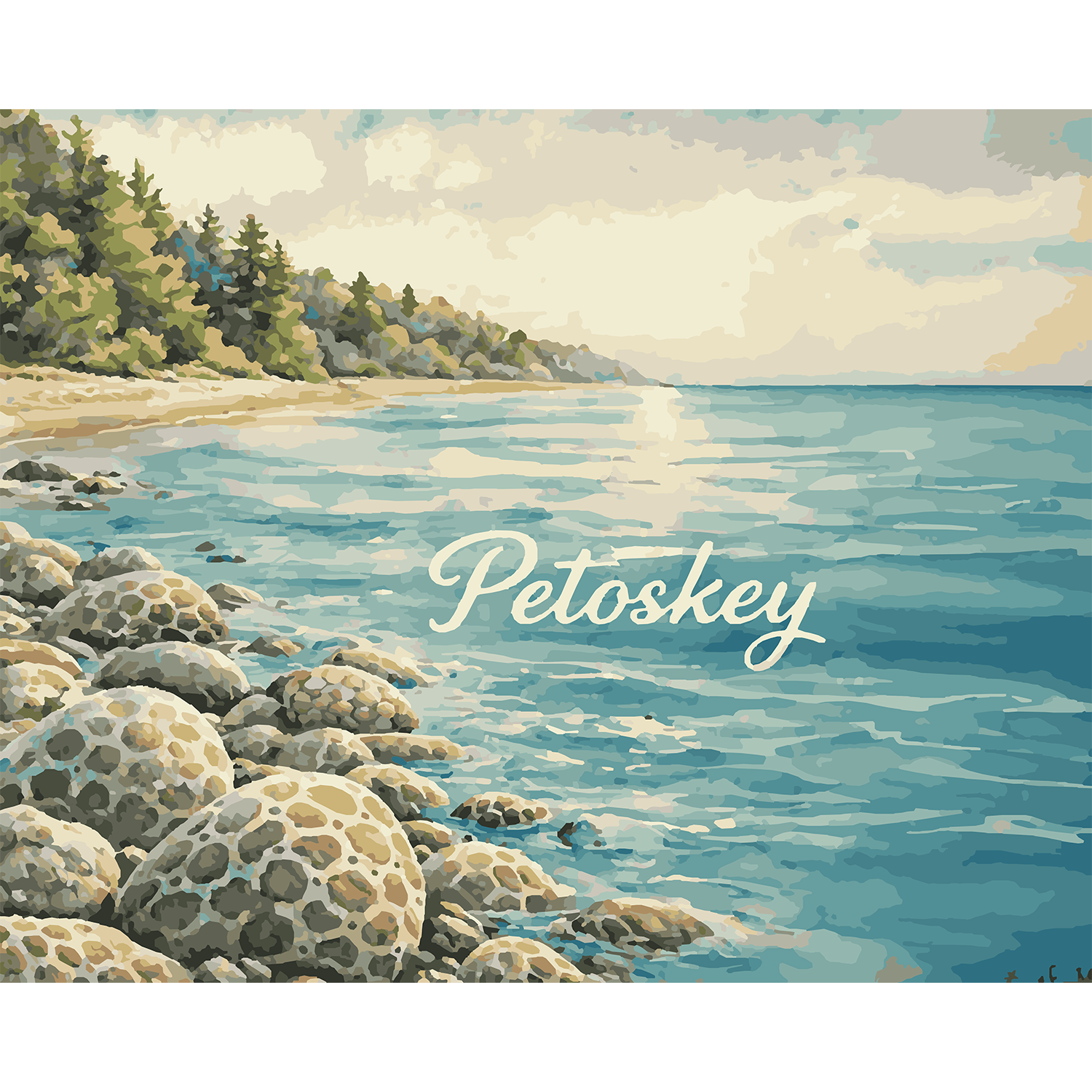 Petoskey Fossil Shore Paint-by-Number Kit