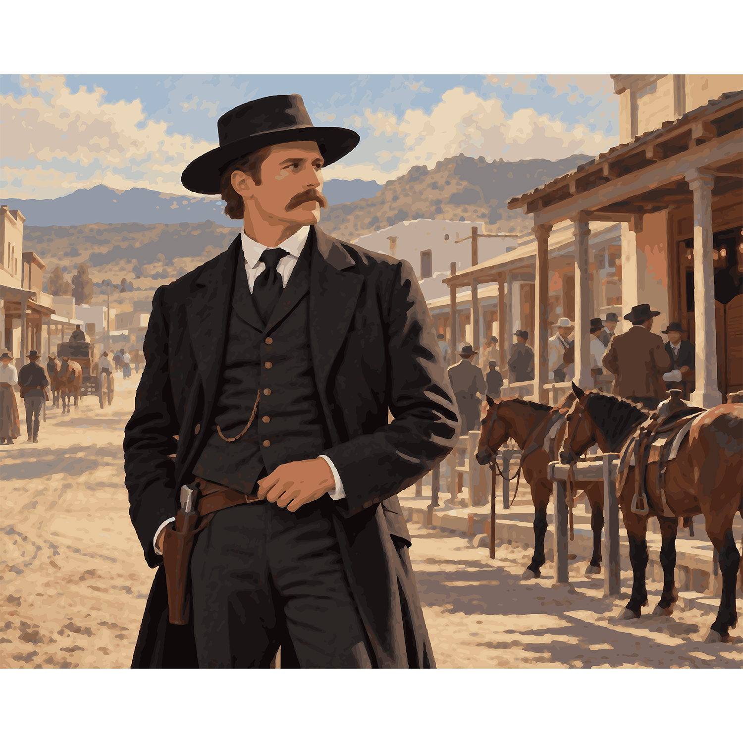 Wyatt Earp Tombstone Wild West Paint by Number Kit