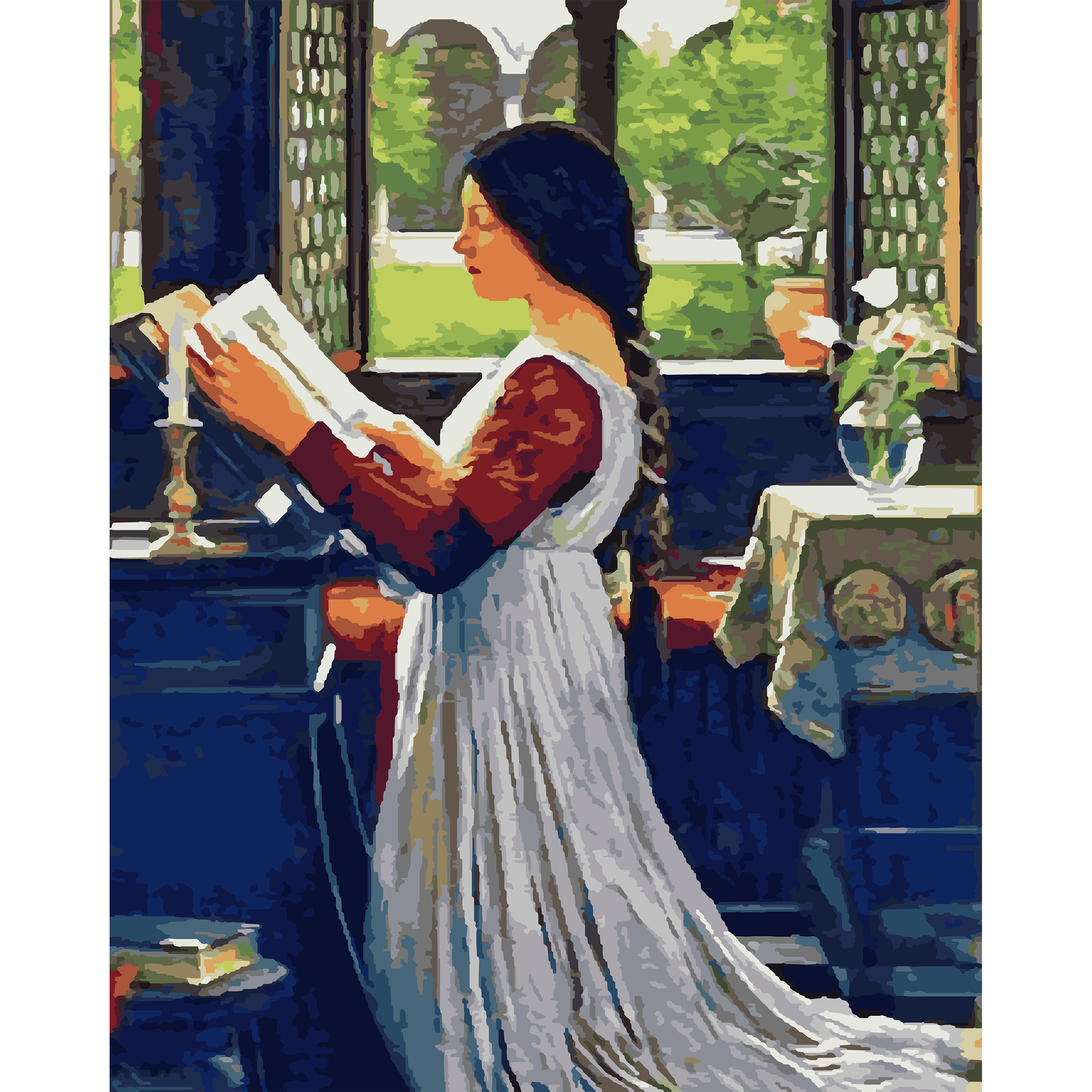 John William Waterhouse’s The Missal (1902) Paint-By-Number Kit