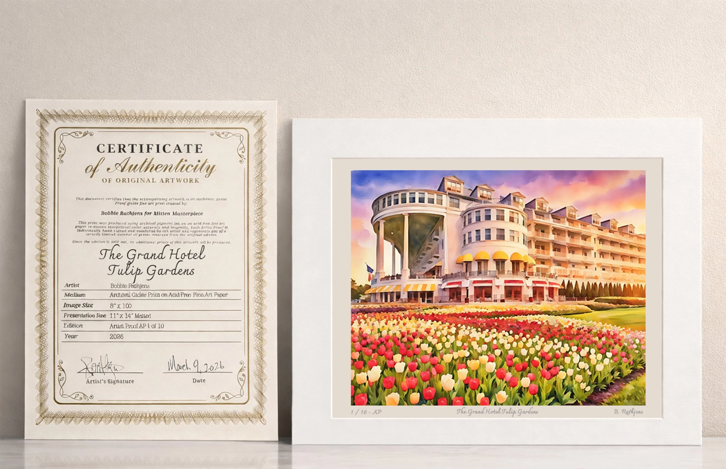 The Grand Hotel Tulip Gardens – Limited Edition Giclée Fine Art Print