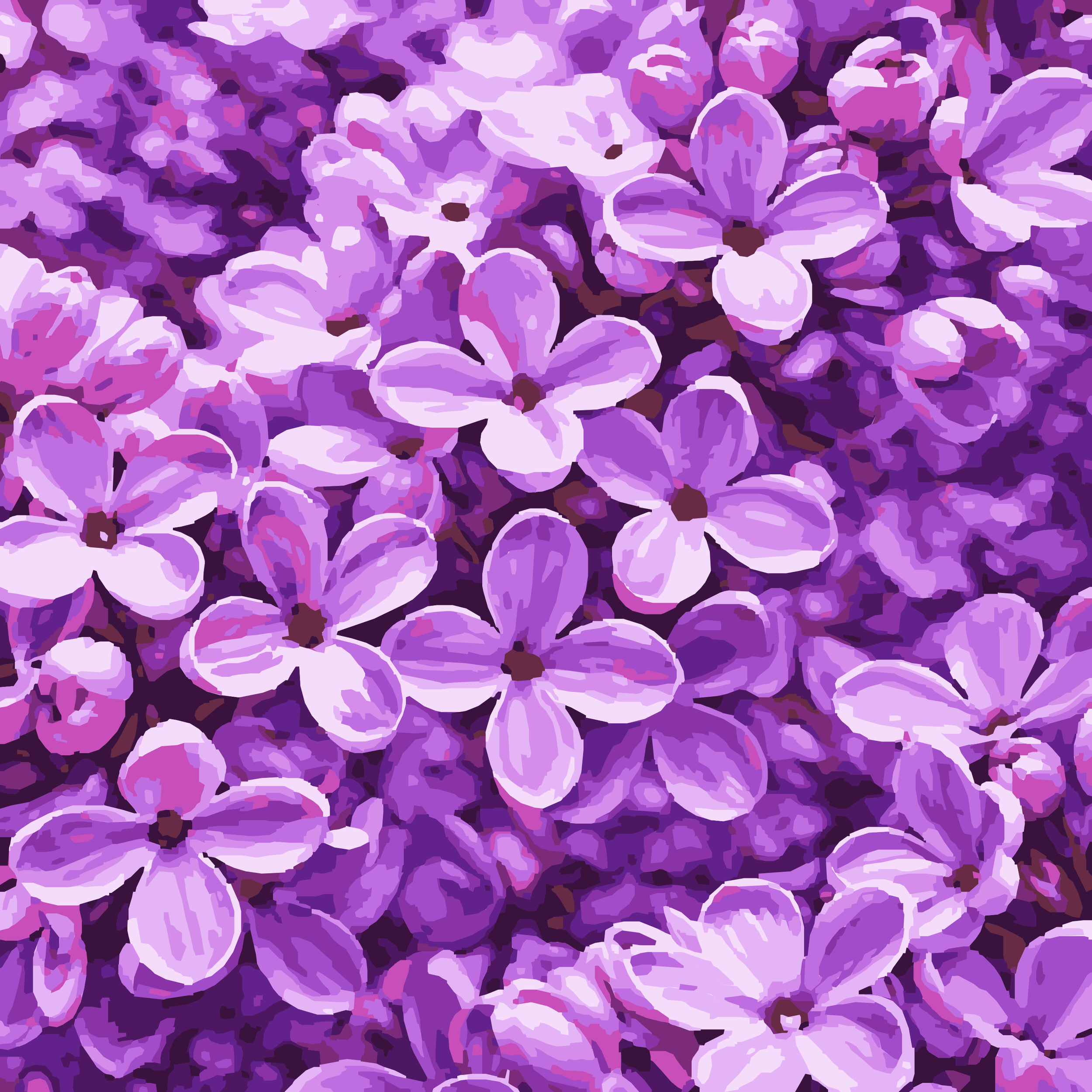 Purple Lilacs – 10x10 Mini Paint-by-Number Kit