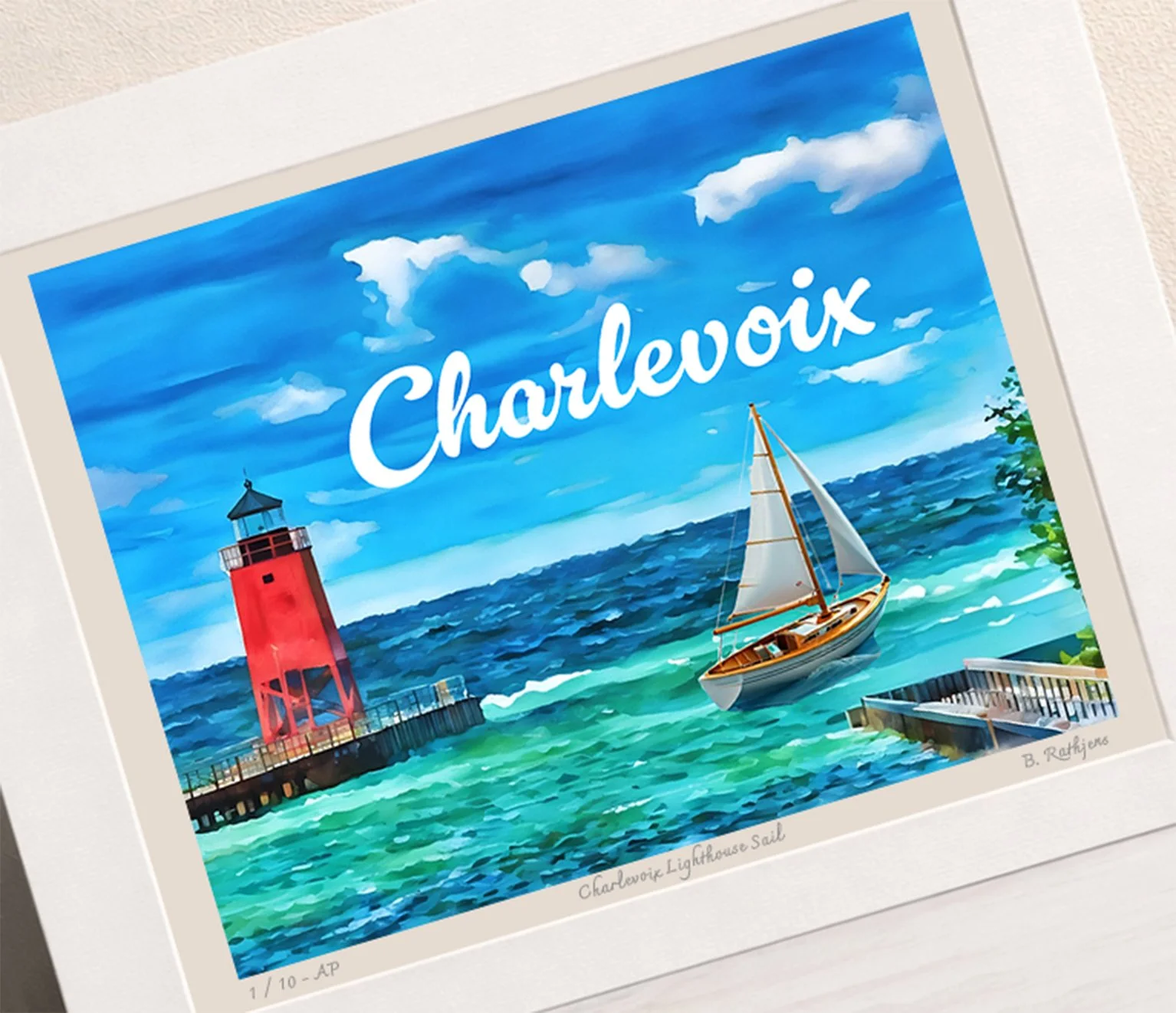 Charlevoix Lighthouse Sail – Limited Edition Giclée Fine Art Print