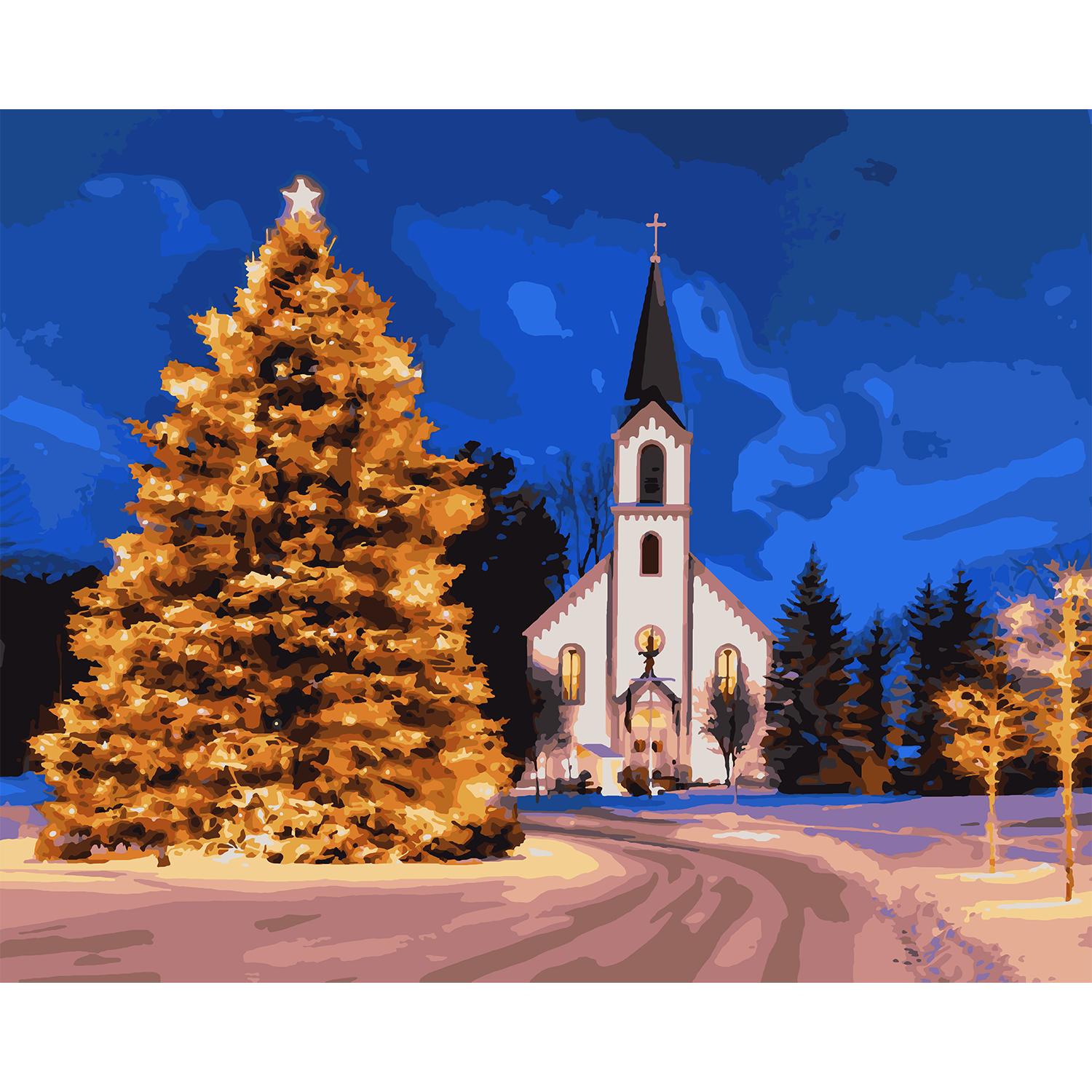 Harbor Springs Christmas Glow Paint-by-Number Kit