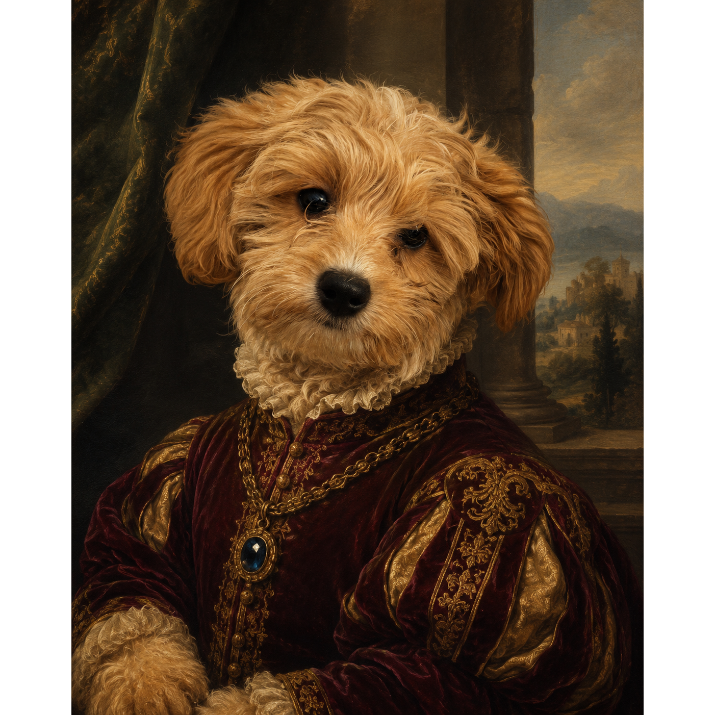 The Renaissance Heir: Custom Pet Paint-by-Number Kit