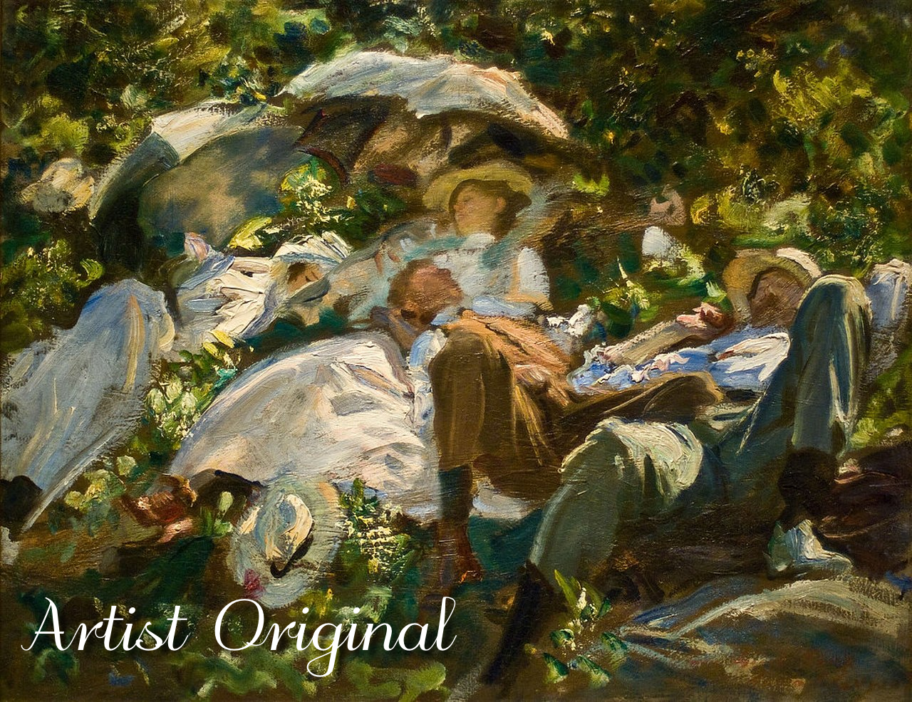John Singer Sargent’s Group with Parasols (1904) (Paint-By-Number Kit)
