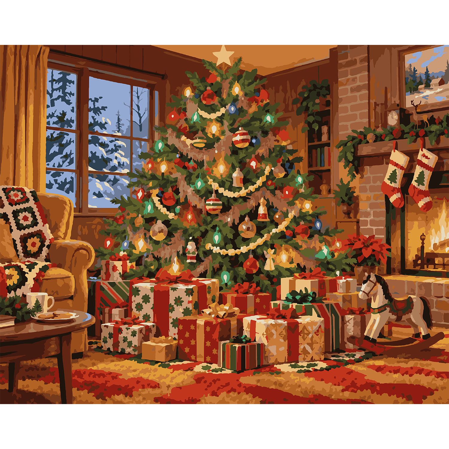 A Cozy 1970s Christmas Paint-by-Number Kit