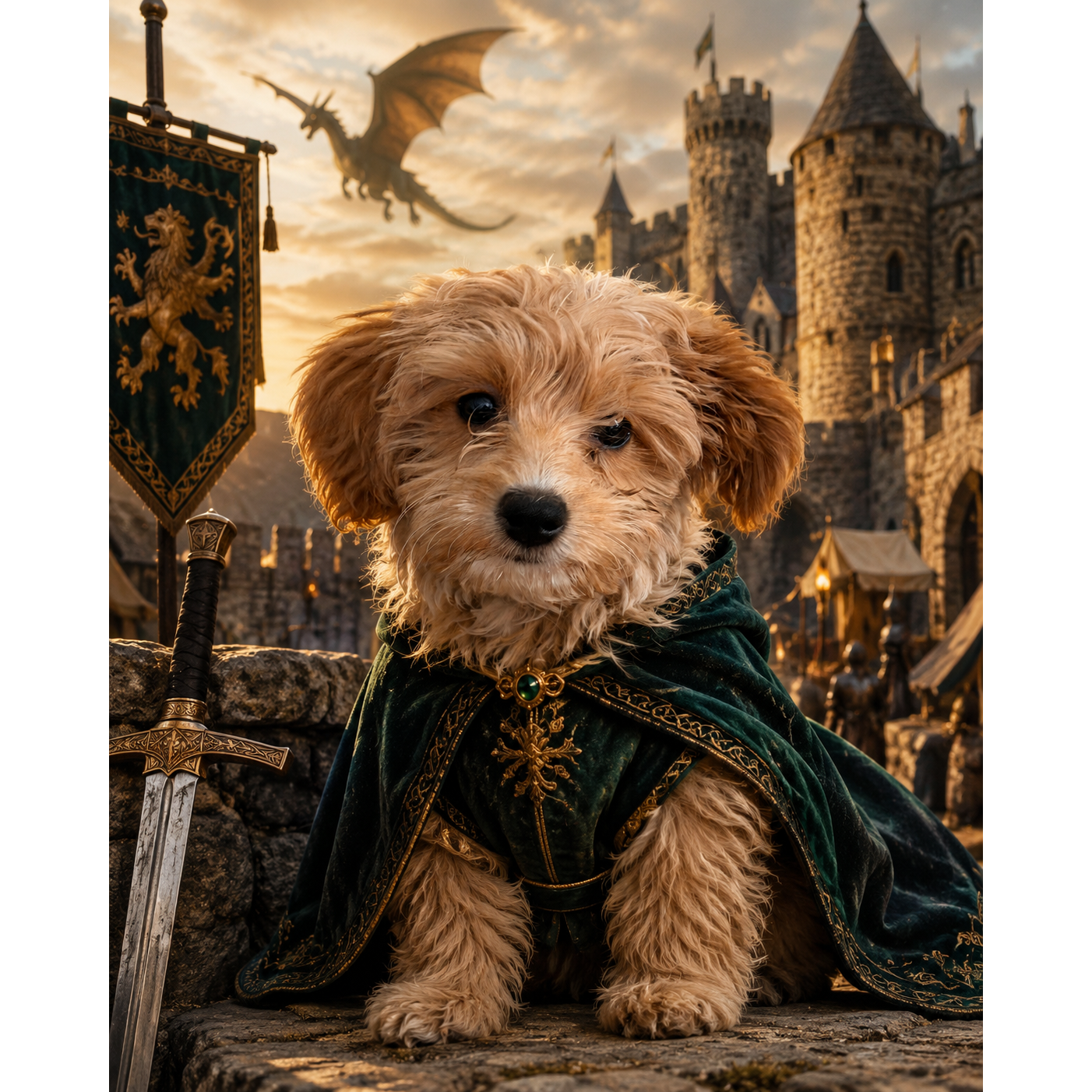 The Castle Companion: Custom Pet Paint-by-Number Kit