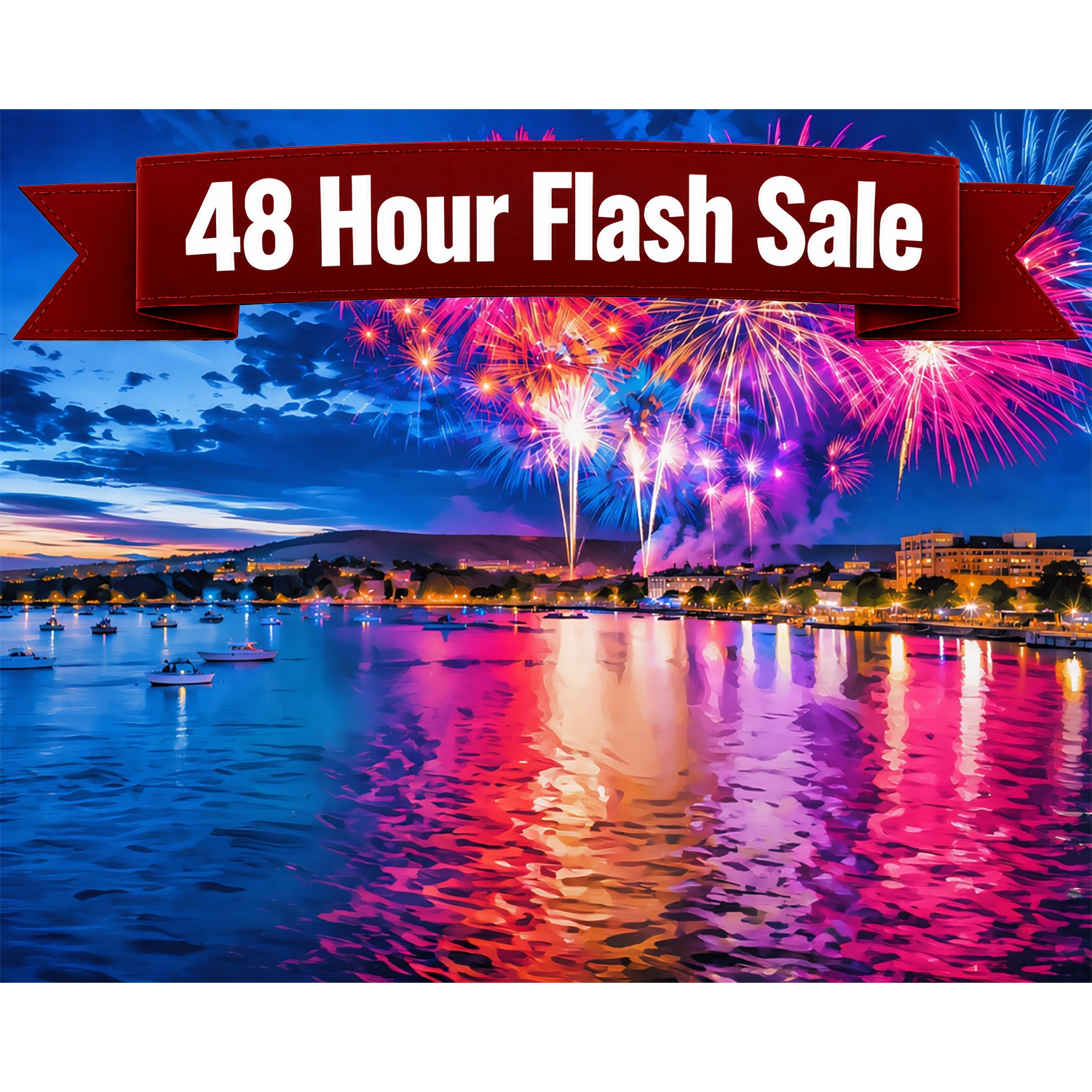 Fireworks Over Grand Traverse Bay Paint-By-Number Kit