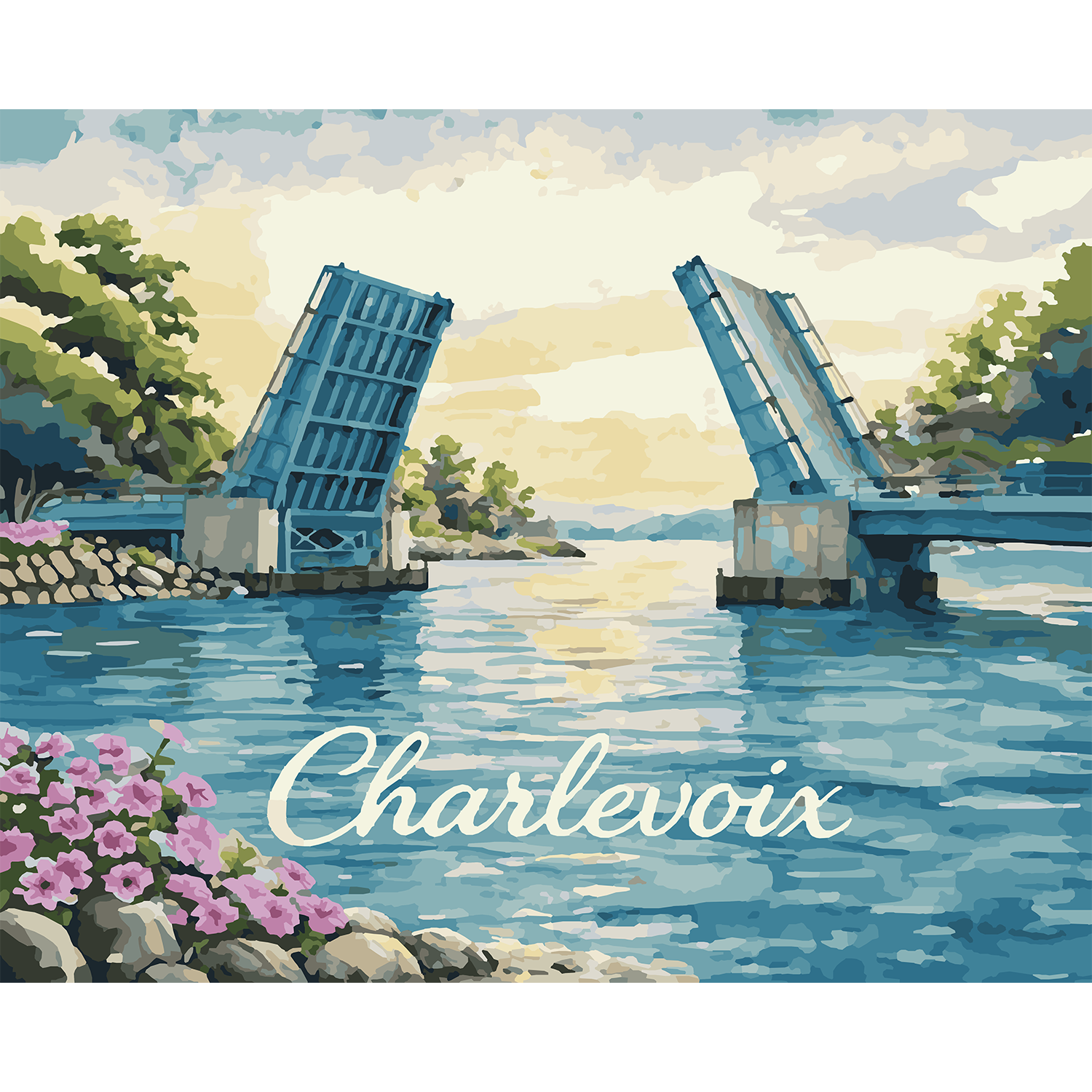 Charlevoix Drawbridge Reflections Paint-by-Number Kit