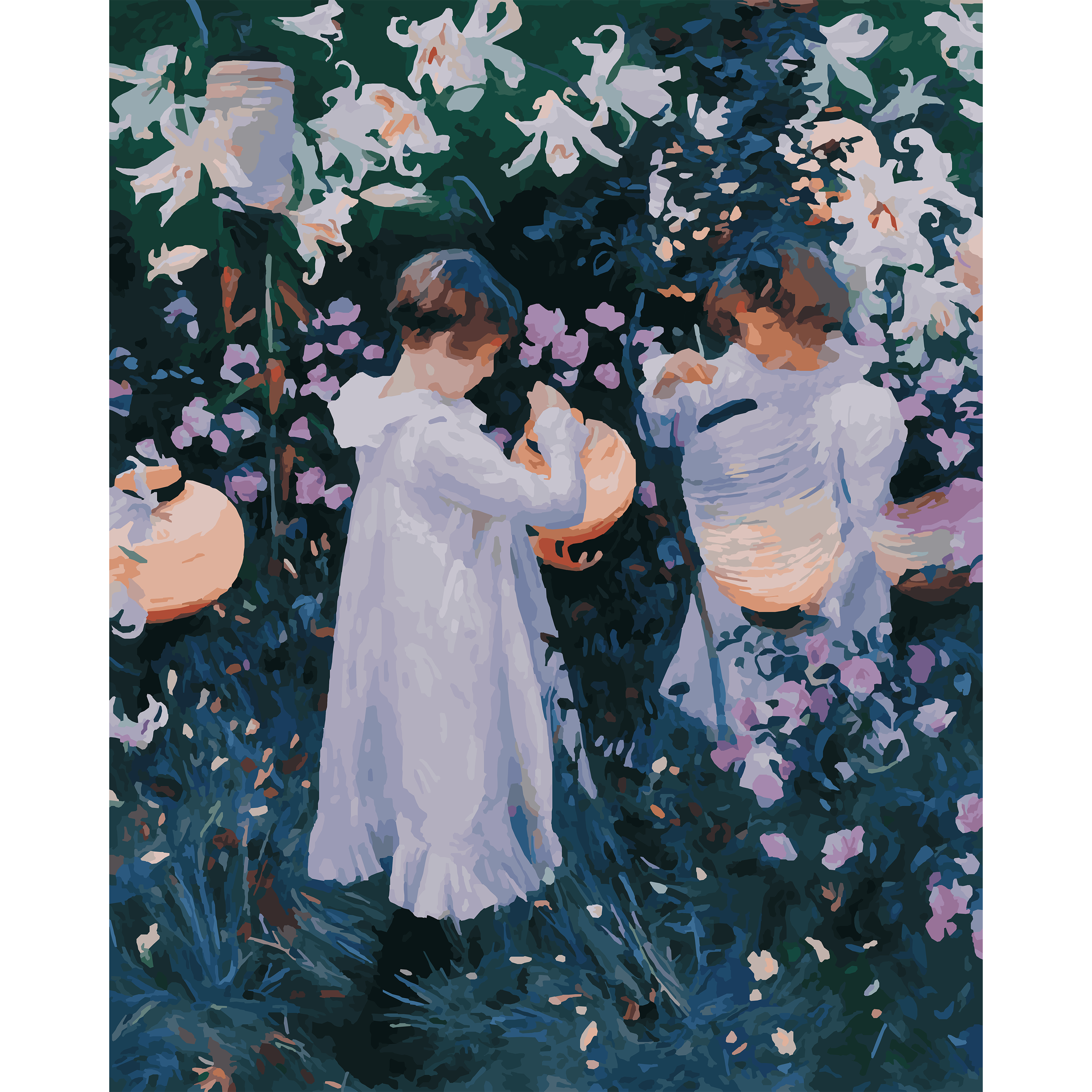 John Singer Sargent’s Carnation, Lily, Lily, Rose (1885–1886) Paint-By-Number Kit