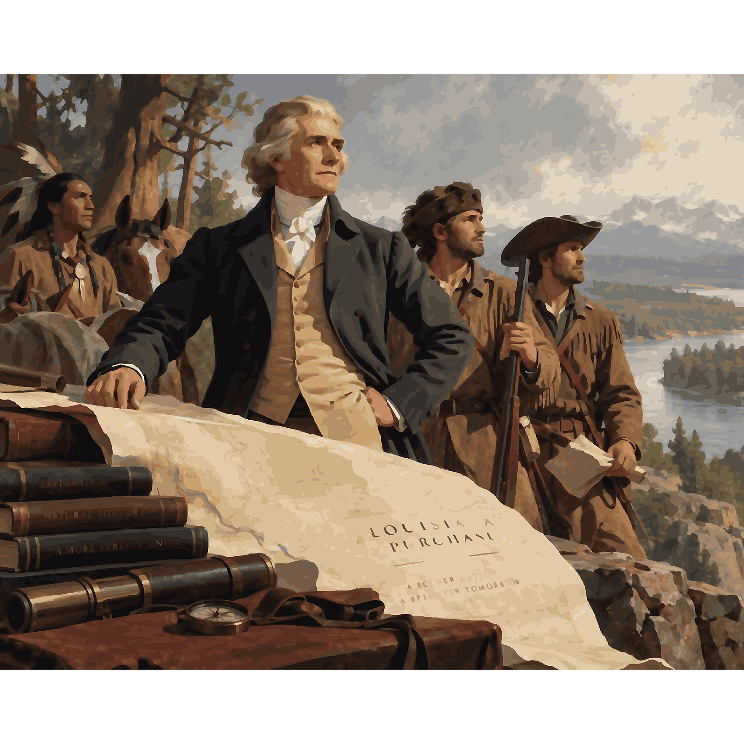 Thomas Jefferson Louisiana Purchase Paint by Number Kit