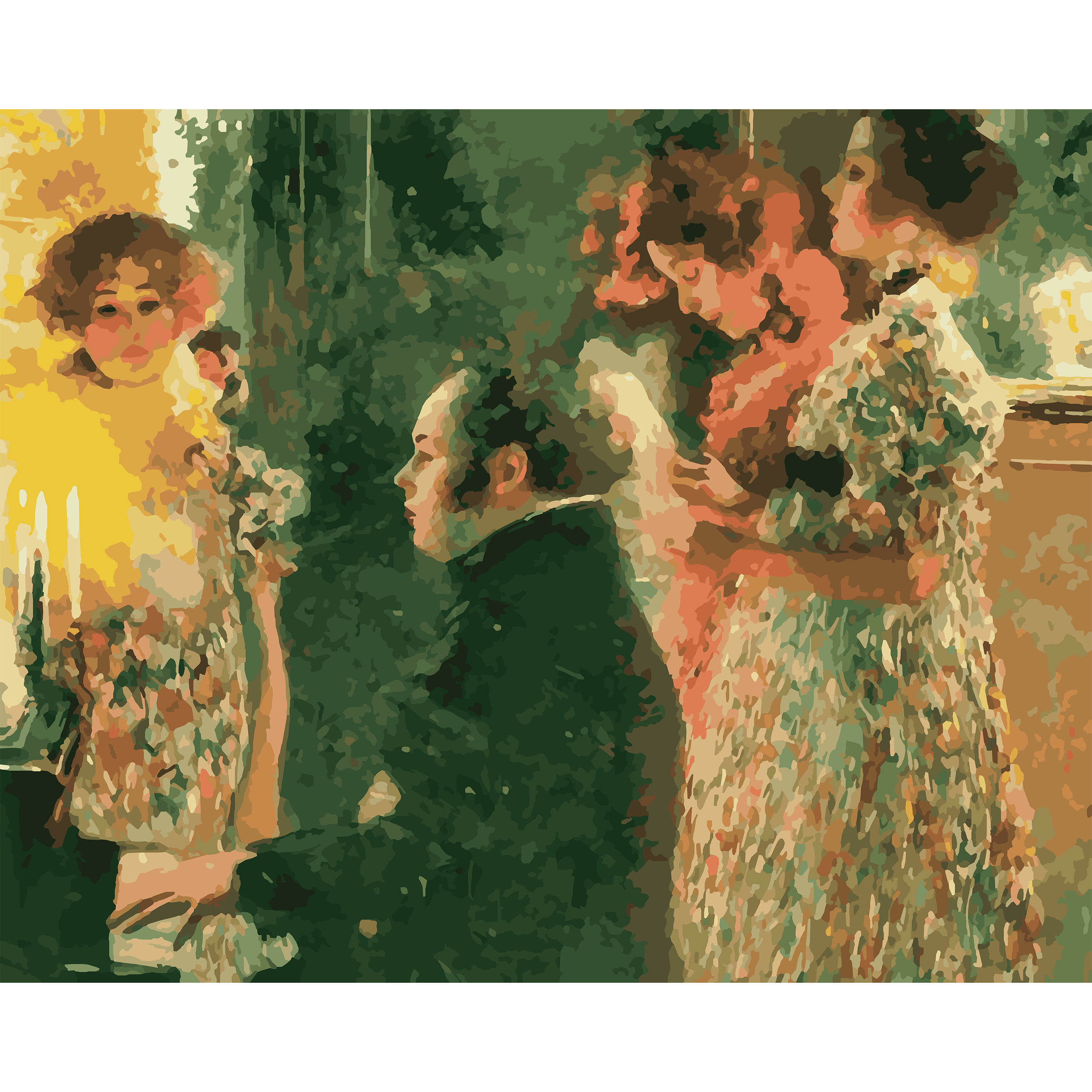 Gustav Klimt's Schubert at the Piano II (1899) Paint-By-Number Kit