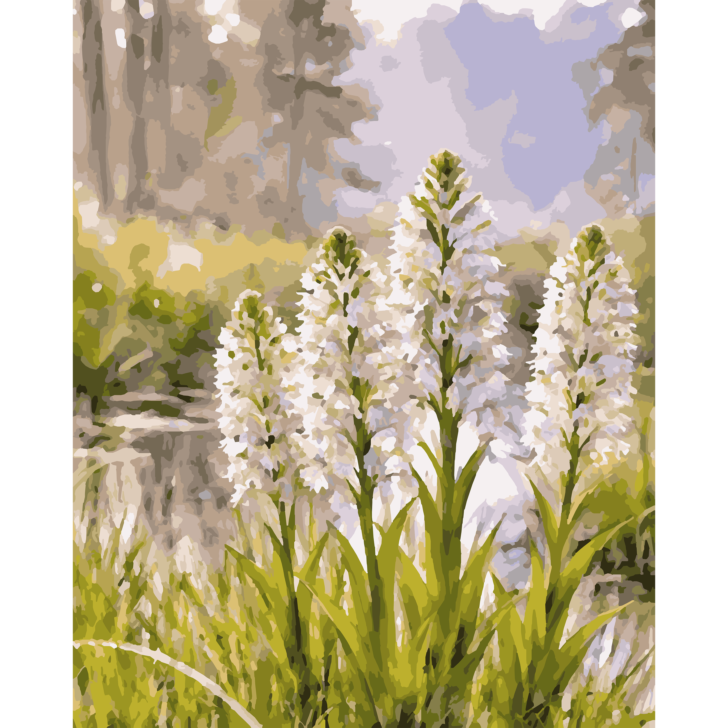 Marshlight Grace – Eastern Prairie Fringed Orchid Michigan Flower Paint-By-Number Kit