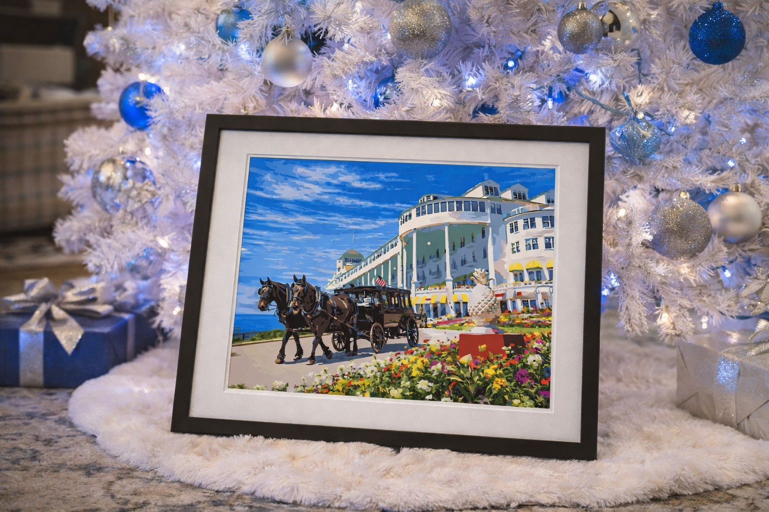The Grand Hotel Carriage & Pineapple Welcome - Mackinac Island Paint-By-Number Kit