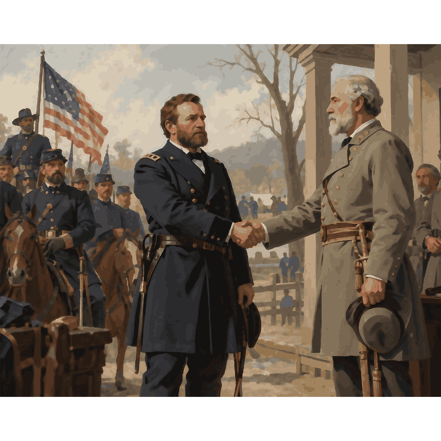 Ulysses S. Grant & Robert E. Lee Surrender at Appomattox Court House Paint-by-Number Kit