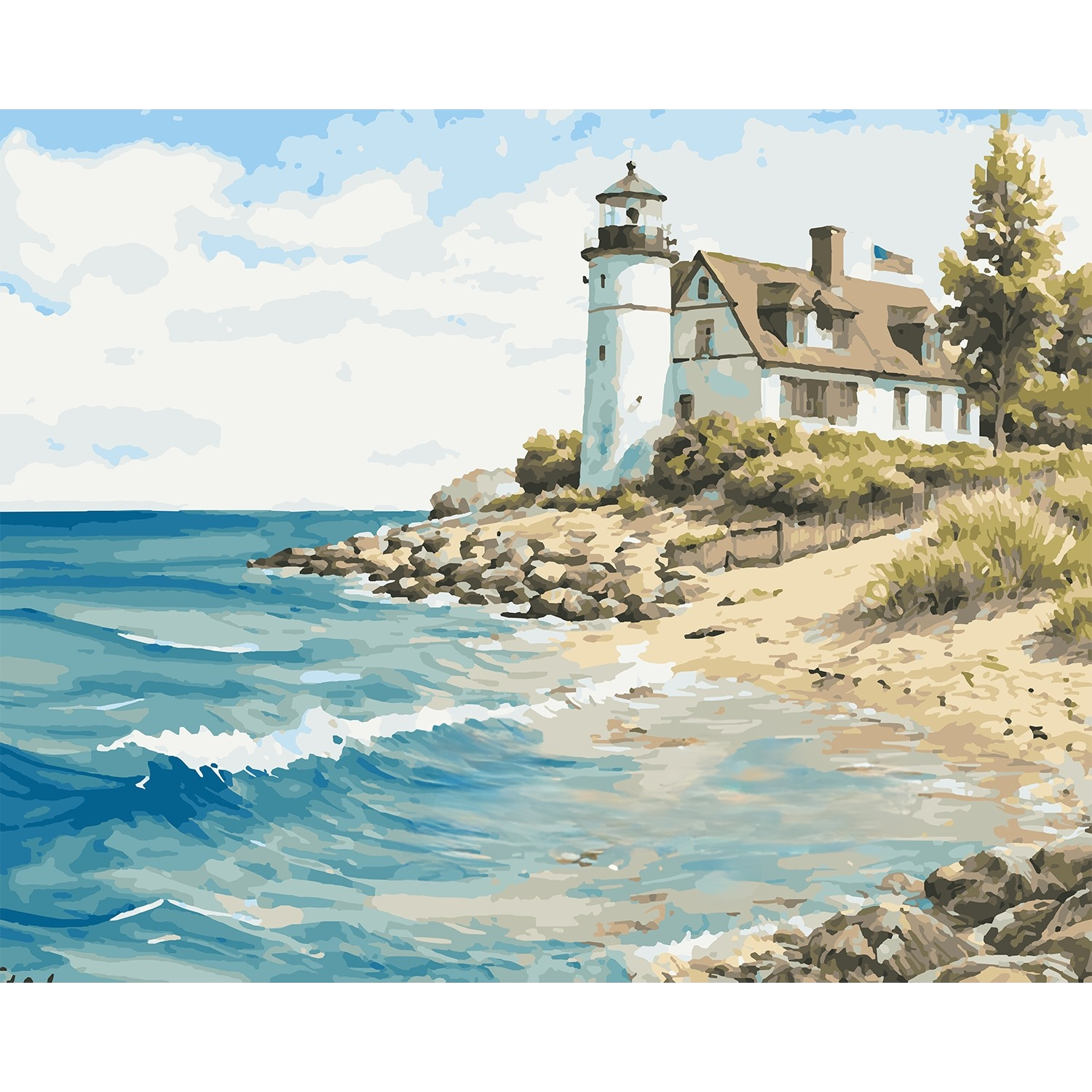 Frankfort Point Betsie Lighthouse Paint-by-Number Kit