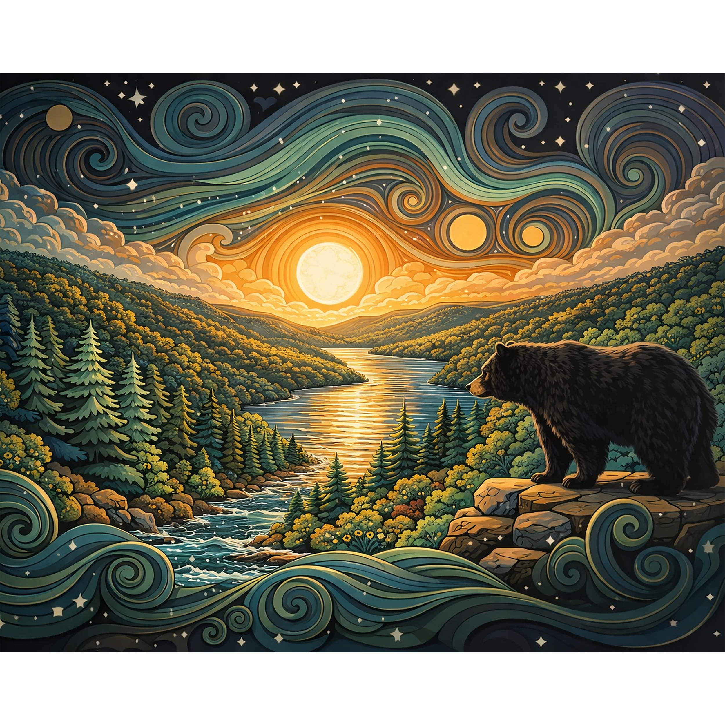 Stillness at Dusk – Porcupine Mountains Paint-By-Number Kit