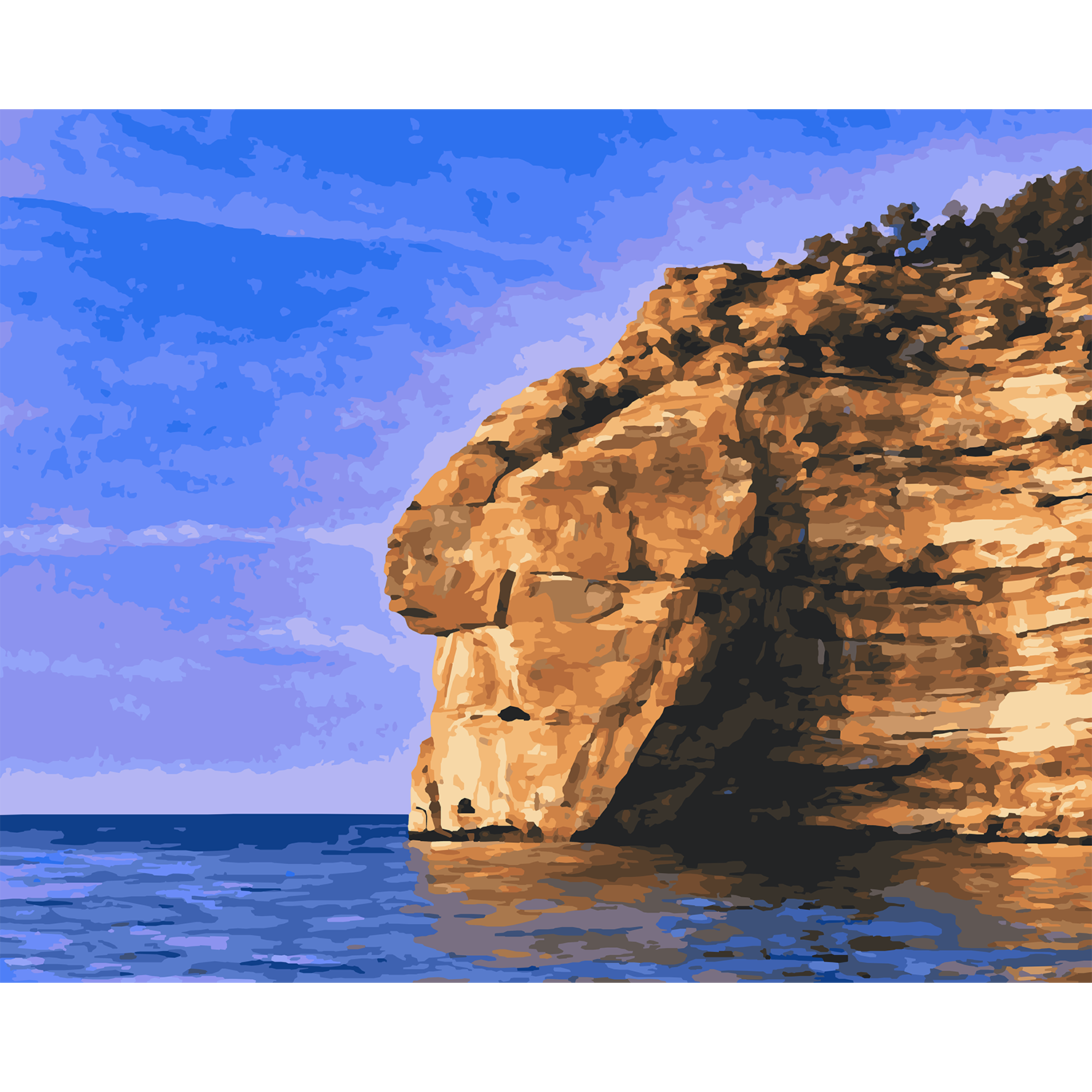 Pictured Rocks Golden Cliffs at Lake Superior Paint-by-Number Kit