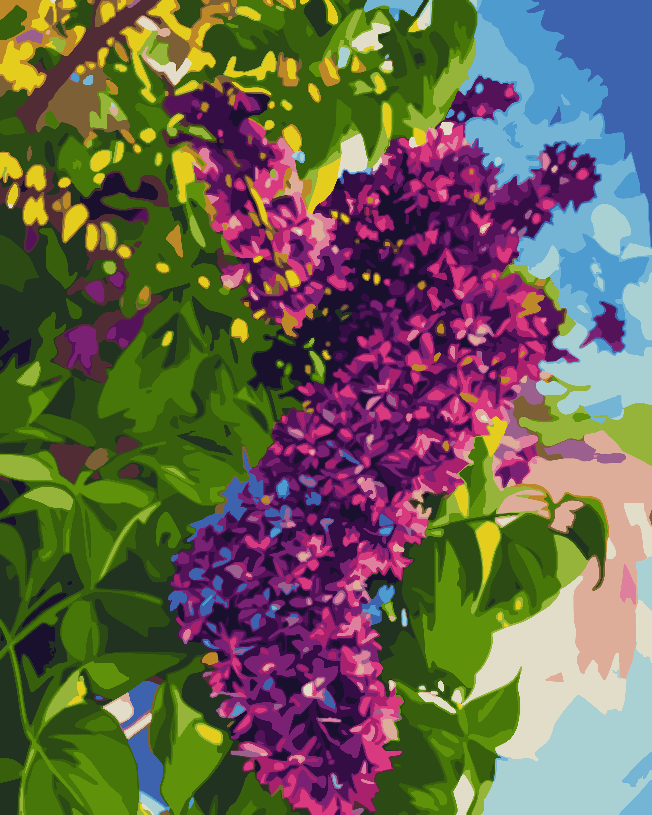 Lilacs in Bloom - Mackinac Island (Paint-By-Number Kit)