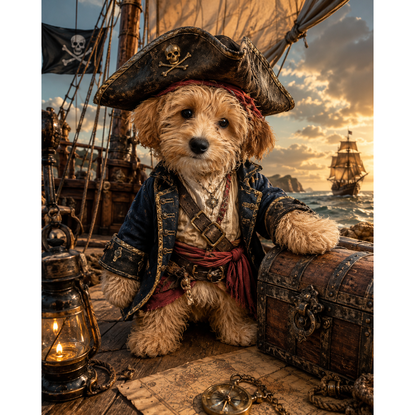 The Treasure Captain: Custom Pet Paint-by-Number Kit