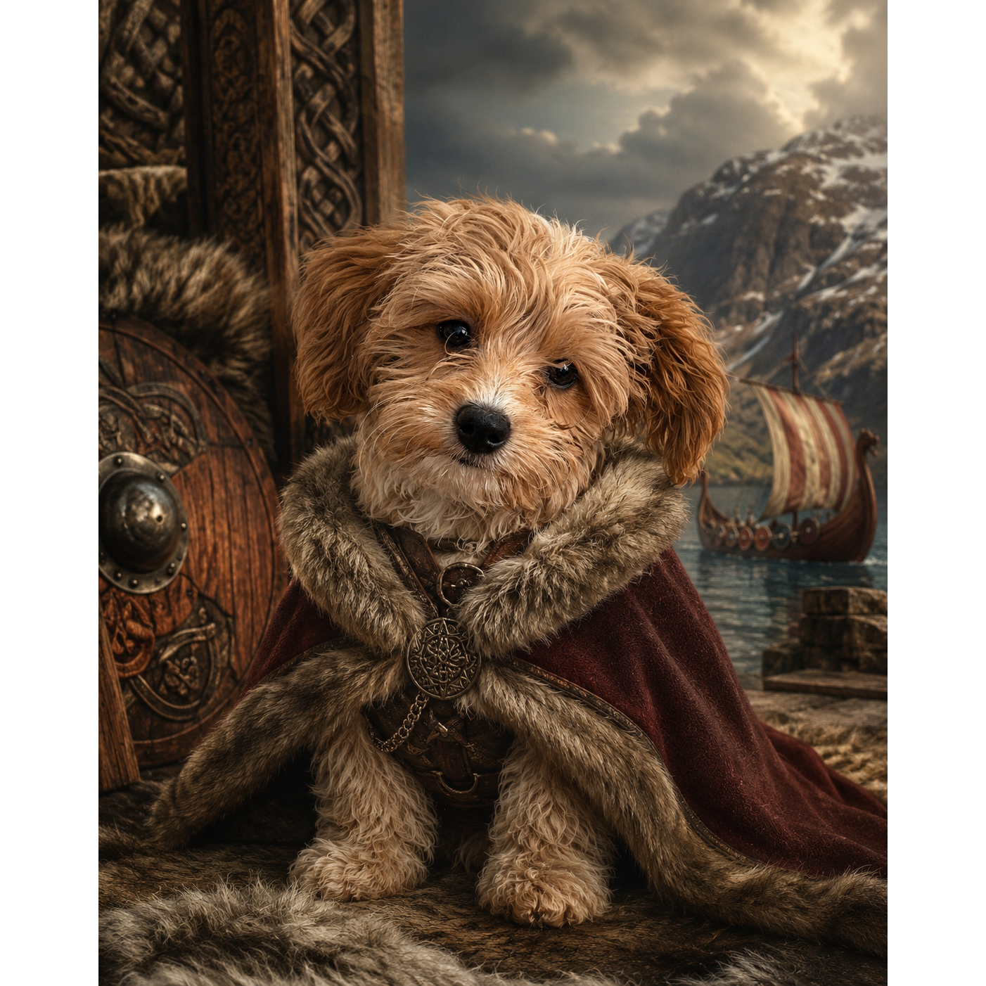 The Norse Voyager: Custom Pet Paint-by-Number Kit