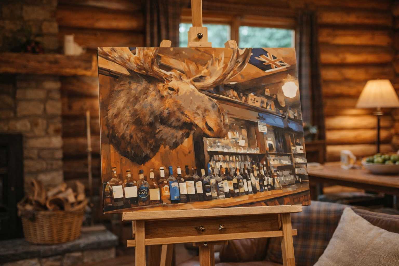 Mitchell Street Pub Moose highlights the iconic moose head displayed inside Mitchell Street Pub on Mitchell Street in downtown Petoskey, Michigan, capturing a beloved interior detail of this historic local pub as a distinctive paint-by-number scene.