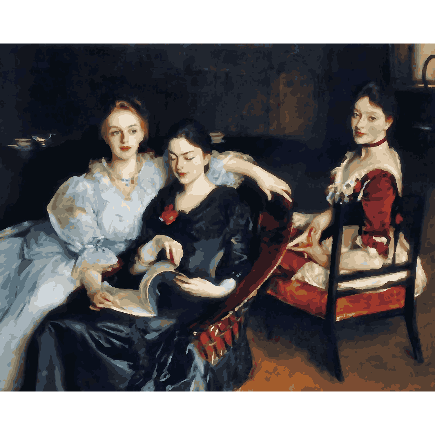 The Misses Vickers (1884) - John Singer Sargent Paint-by-Number
