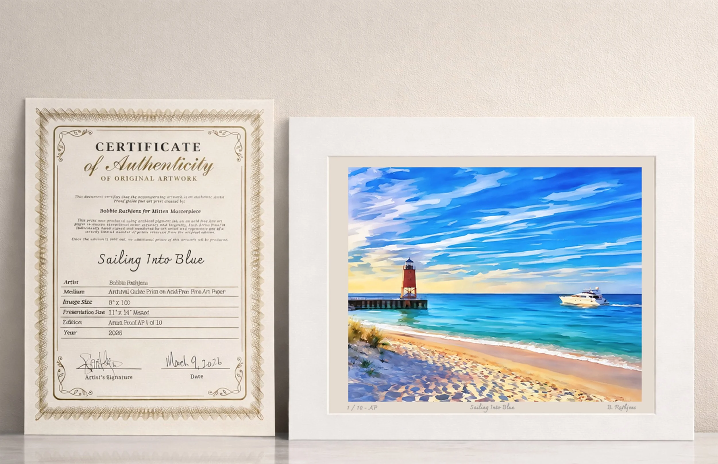 Sailing Into Blue – Limited Edition Giclée Fine Art Print