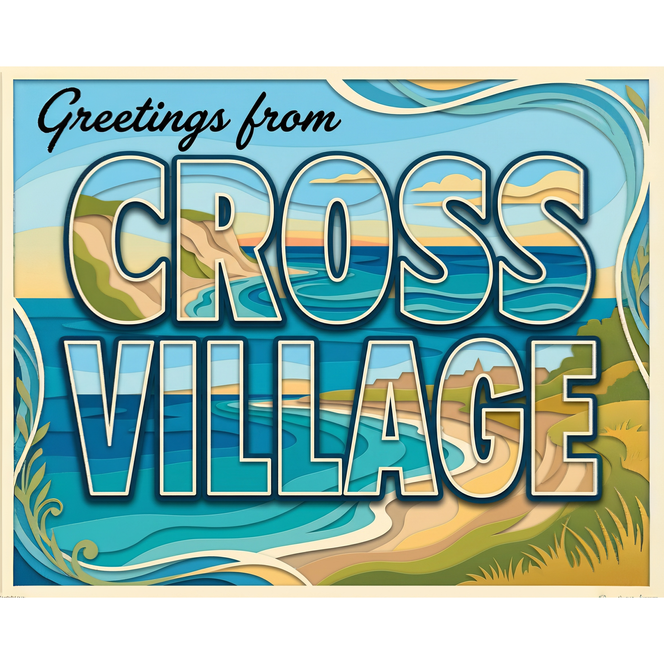 Greetings From Cross Village Michigan Paint-By-Number Kit