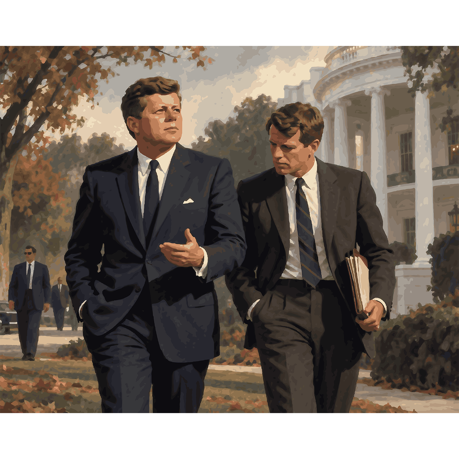 John F. Kennedy & Robert F. Kennedy White House Paint by Number Kit