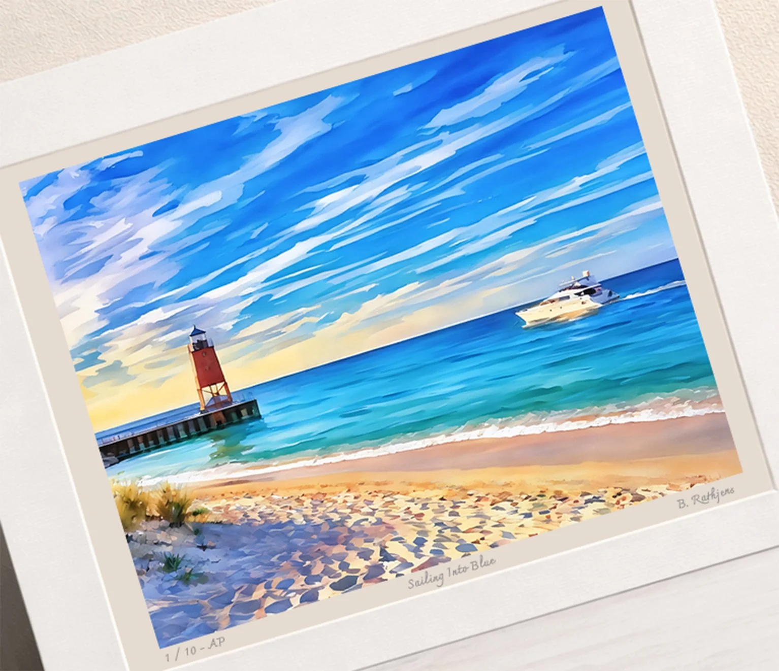 Sailing Into Blue – Limited Edition Giclée Fine Art Print