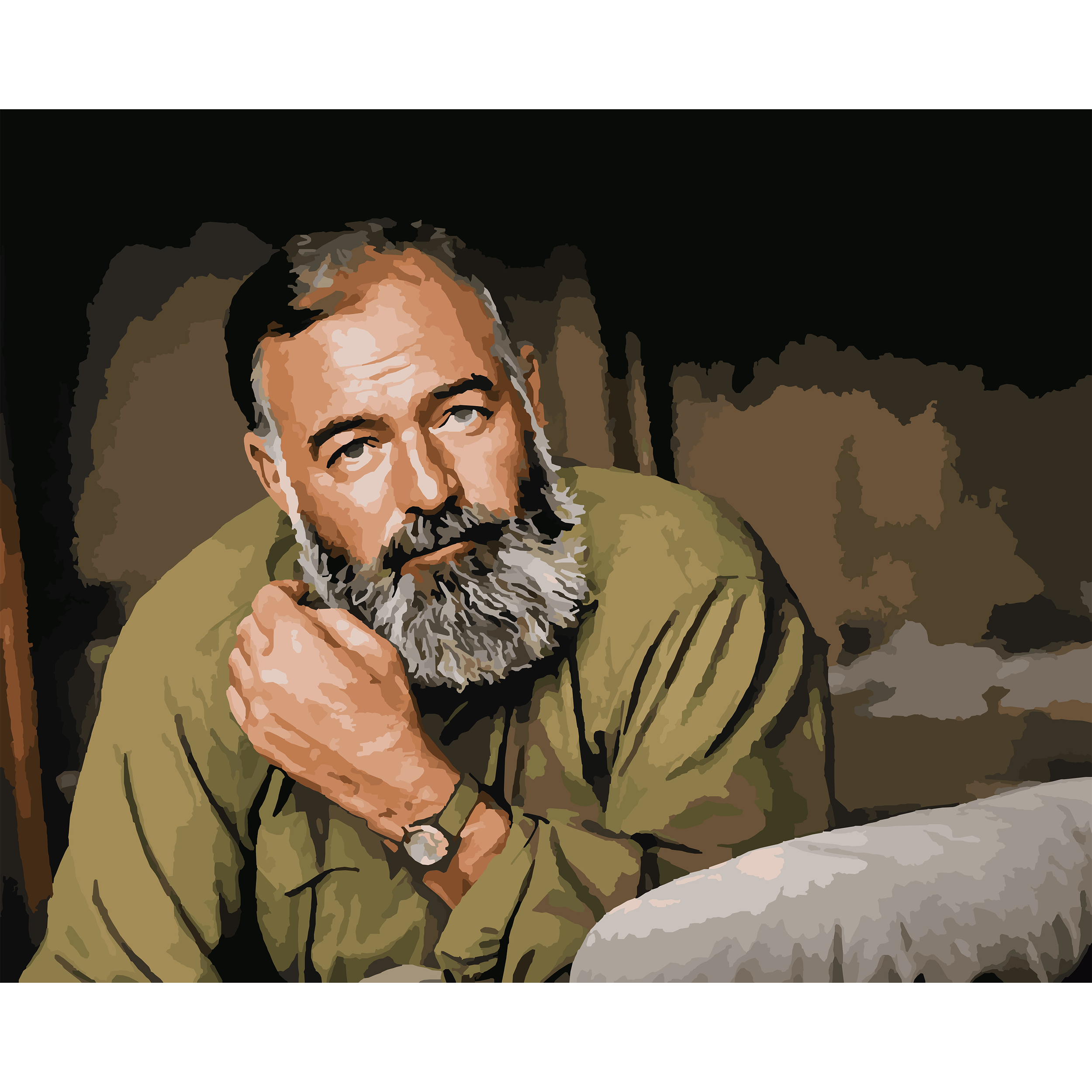 Ernest Hemingway: The Quiet Gaze Paint-By-Number Kit