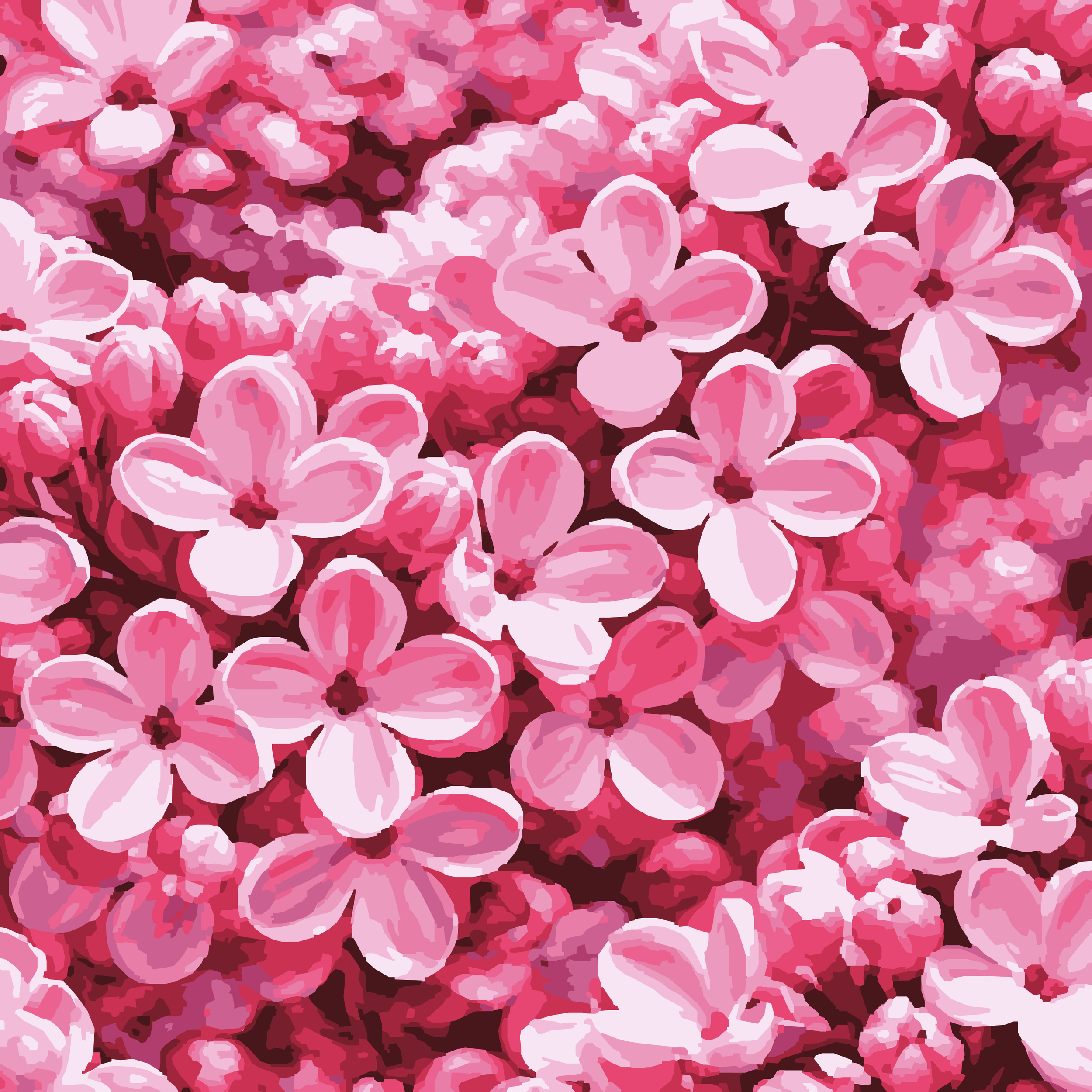 Pink Lilacs – 10x10 Mini Paint-by-Number Kit