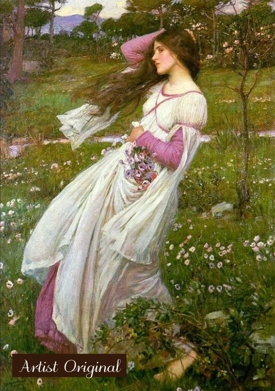 John William Waterhouse’s Windflowers (1902) Paint-By-Number Kit