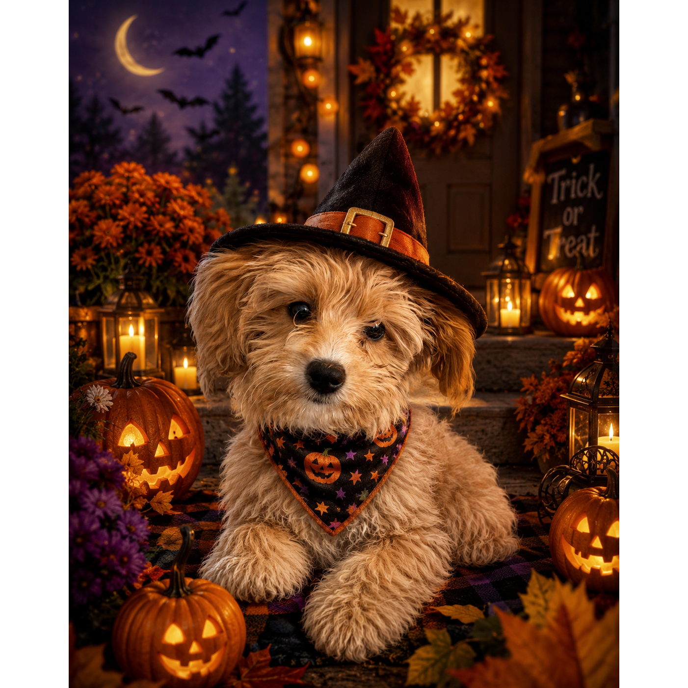 The Pumpkin Moon: Custom Pet Paint-by-Number Kit