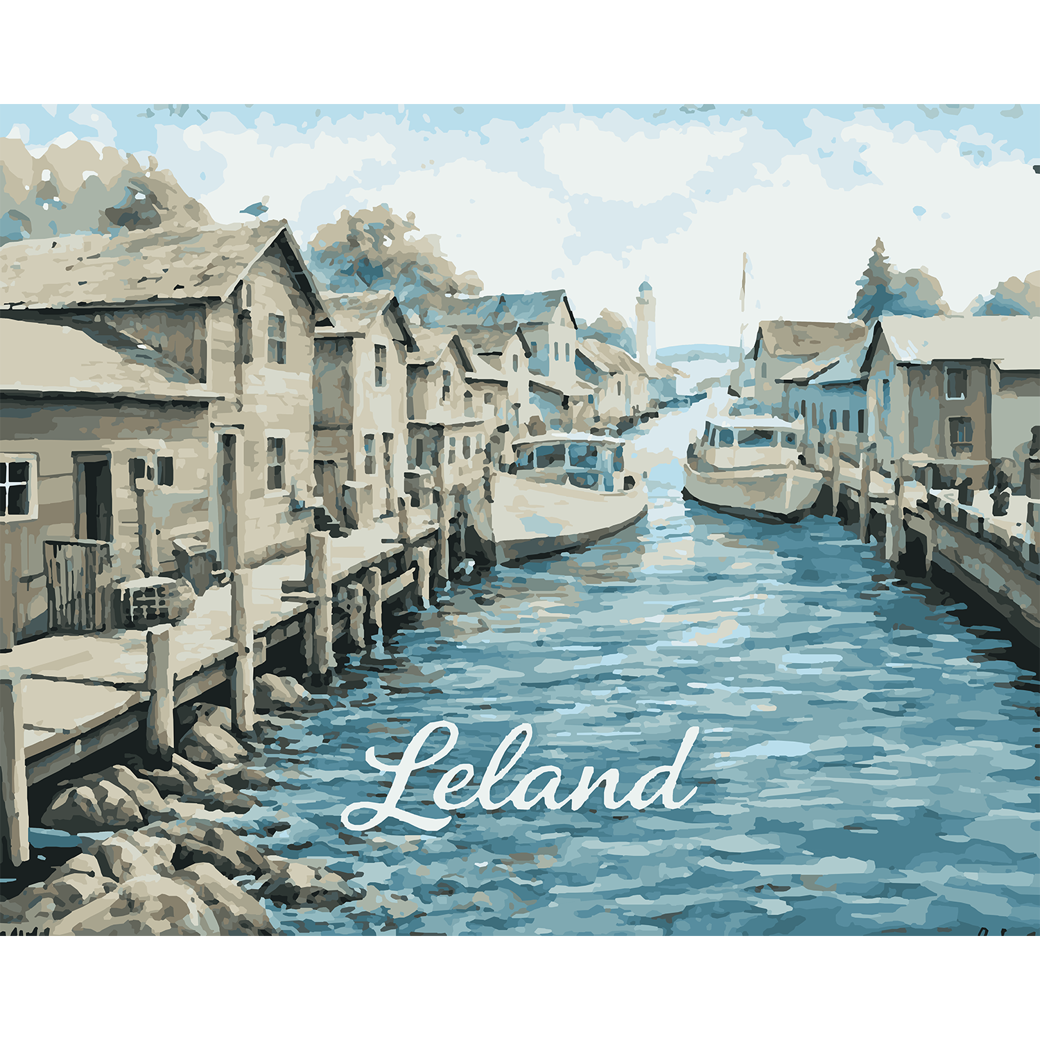 Leland Fishtown Harbor Paint-by-Number Kit