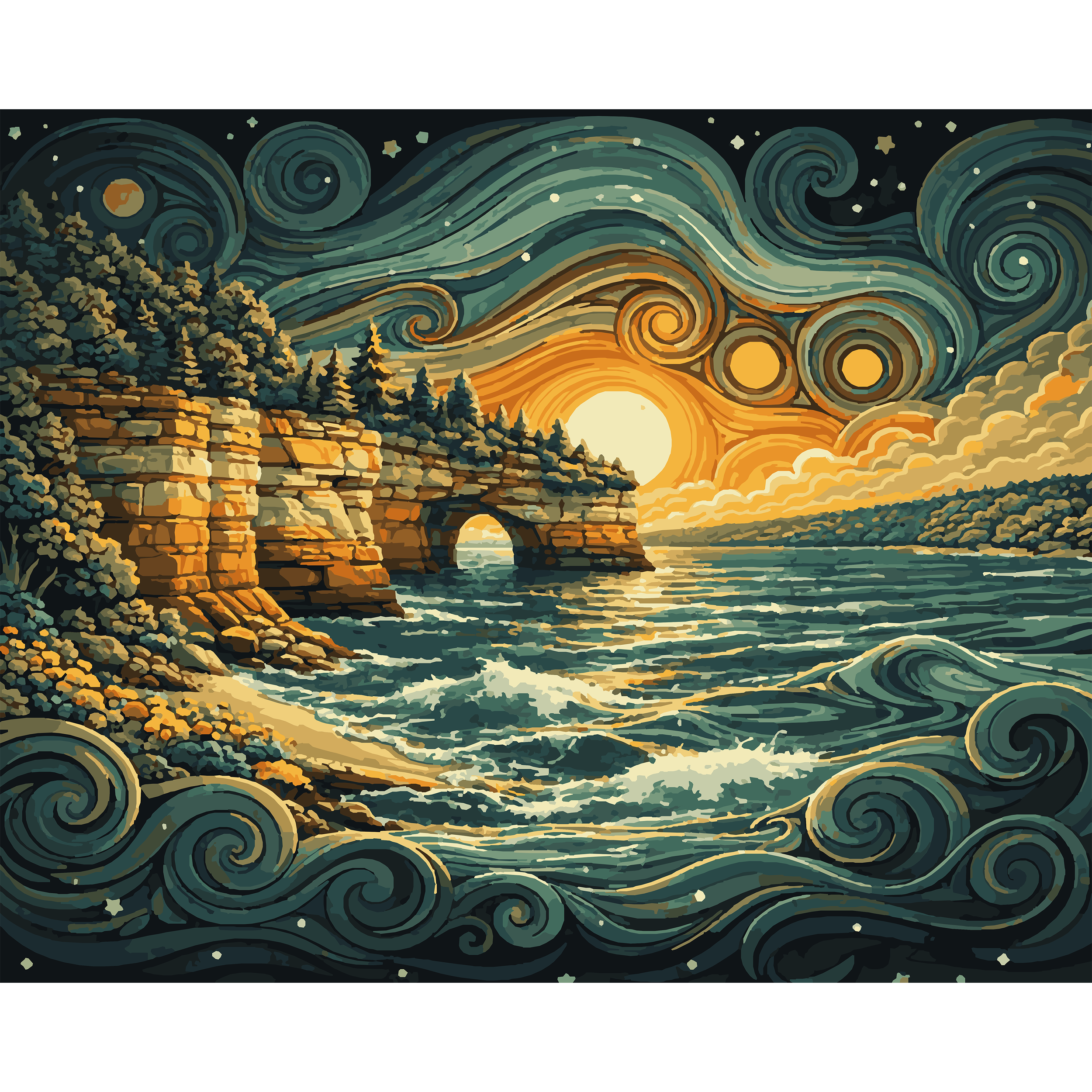 Carved by Water – Pictured Rocks Paint-By-Number Kit