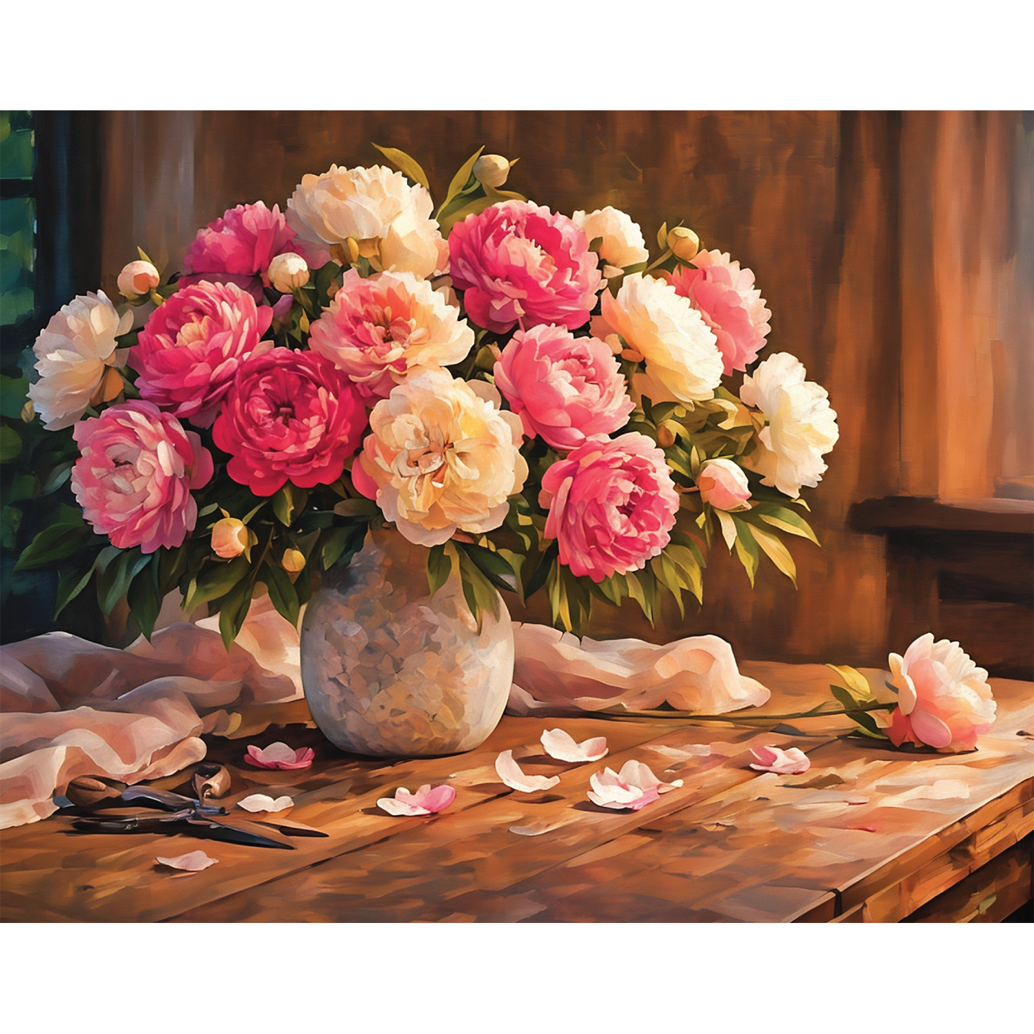 Evening Abundance Michigan Peony – Giclée Fine Art Print