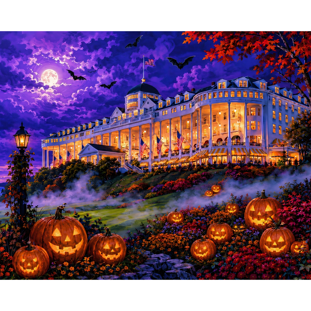 Grand Hotel After Dark Mackinac Island Halloween Paint-by-Number