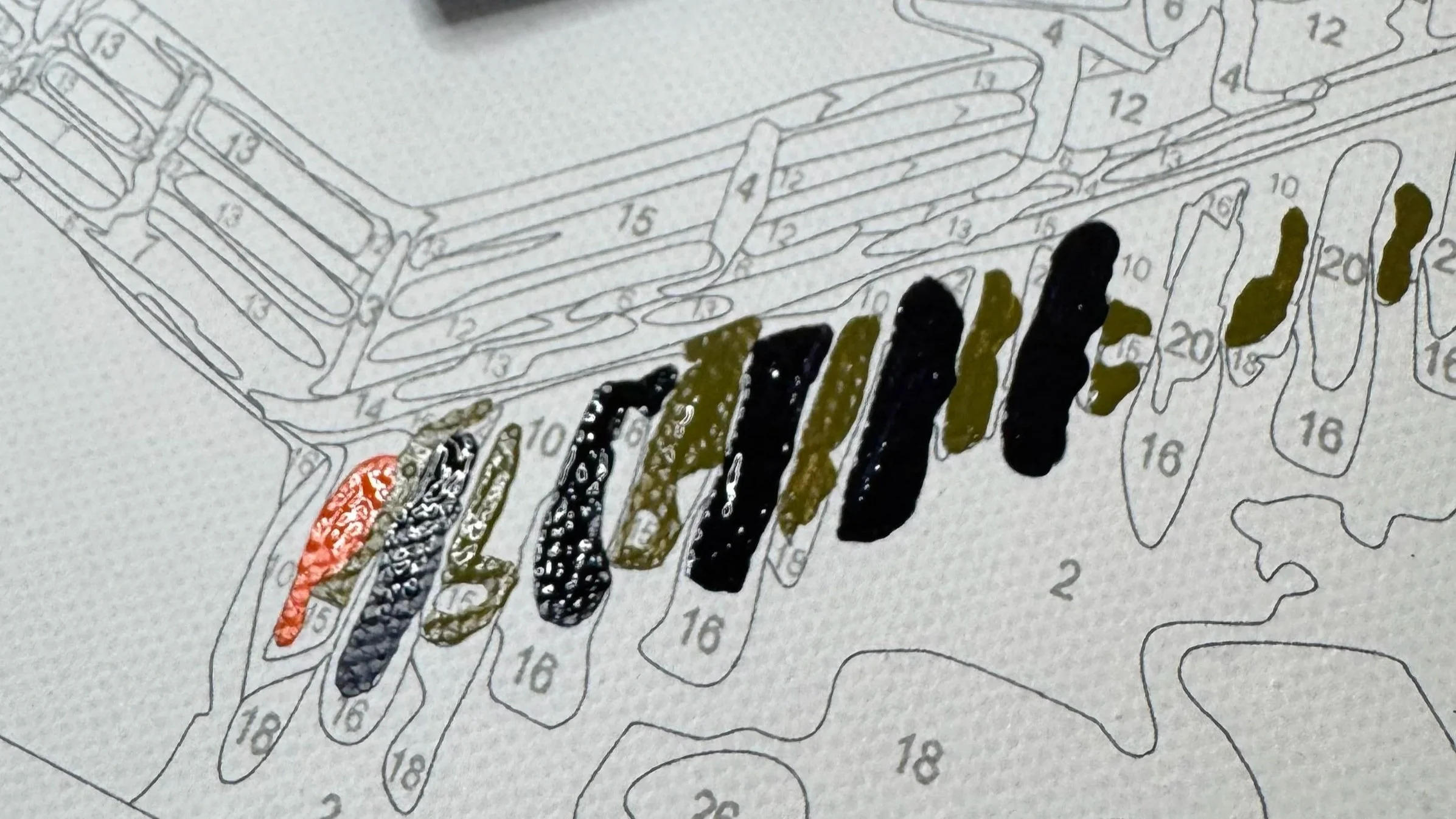 Golden Fluid Acrylic Paints on a Canvas