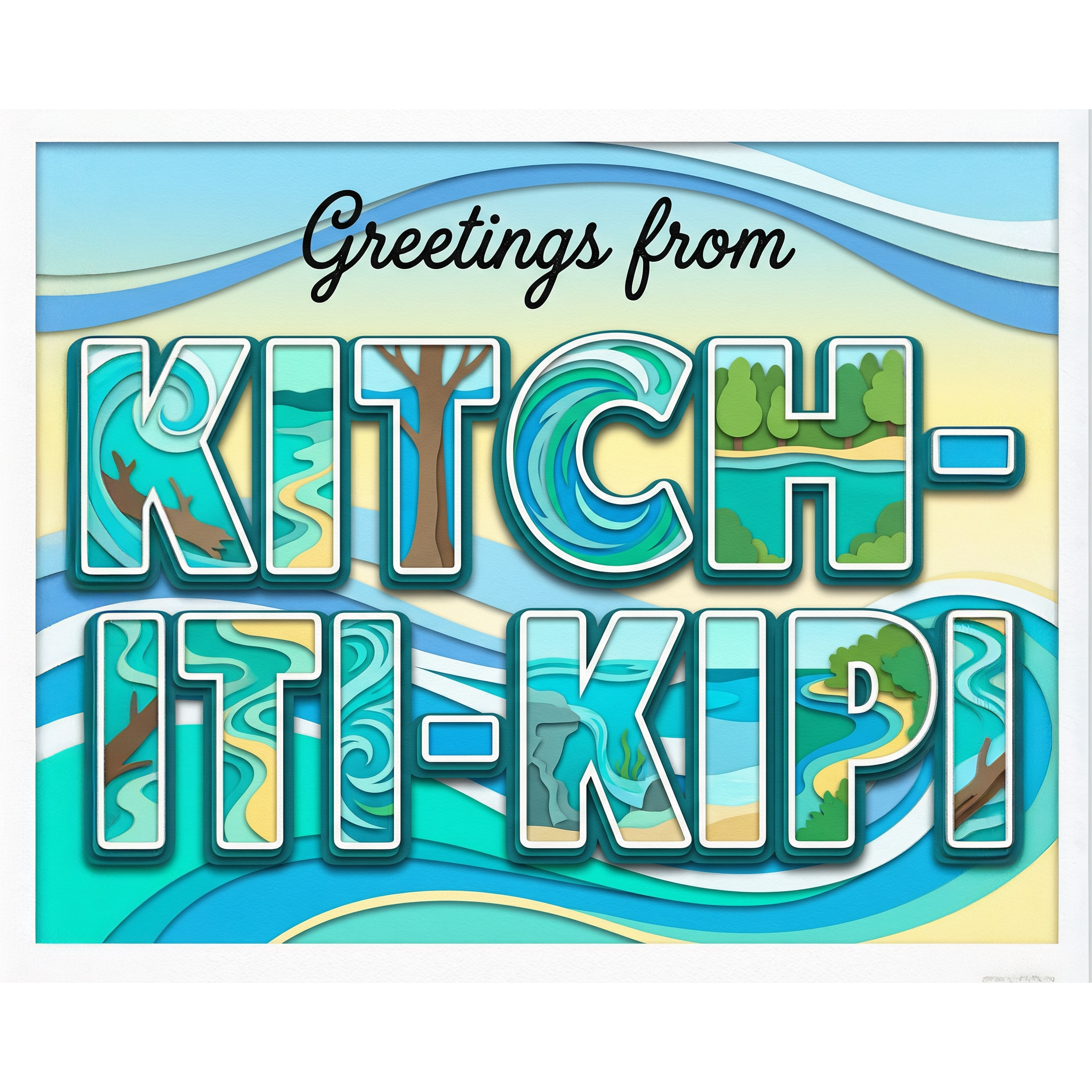 Greetings From Kitch-iti-kipi Michigan Paint-By-Number Kit